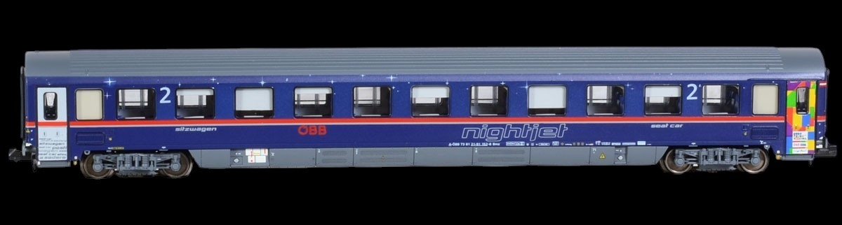LS models N-scale ÖBB Nightjet Ep.VI Personenwagen Euro Pride (2-Car Set)