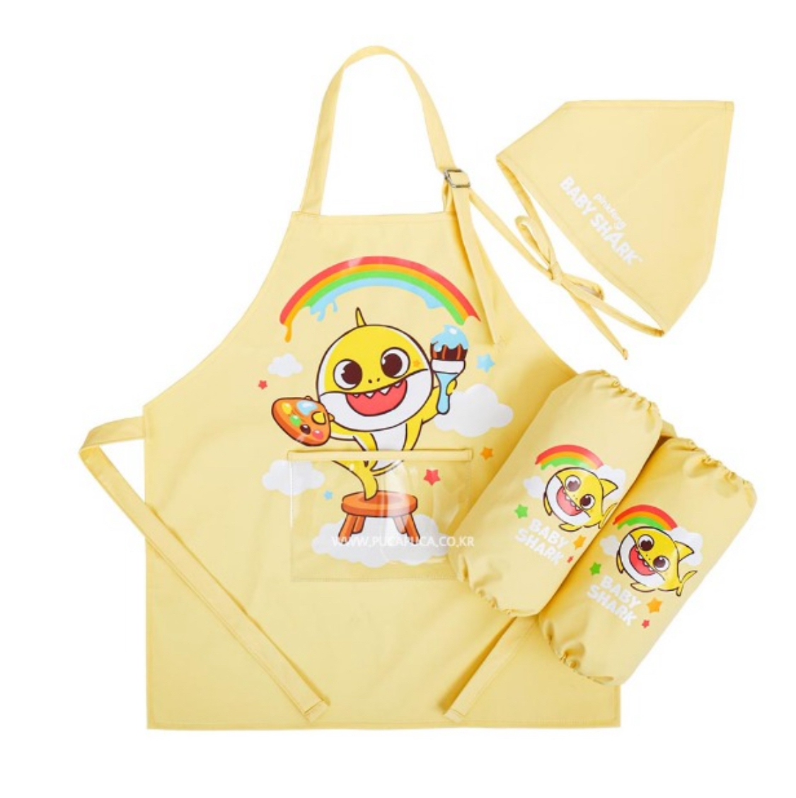 韓國直送🇰🇷 - Baby shark 兒童圍裙套裝 (1套3件)- 2025新款💞