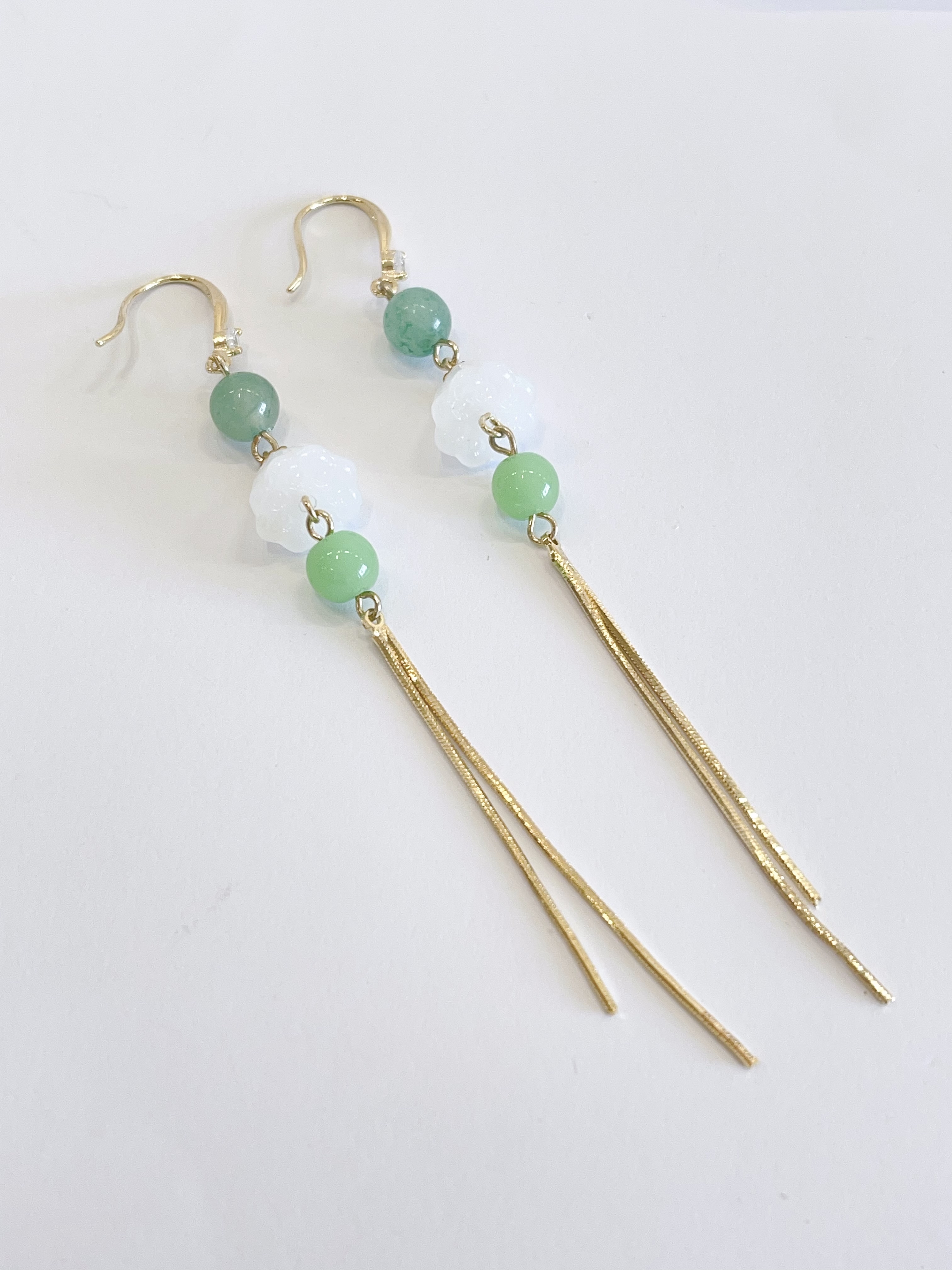 新中式复古风长流苏耳环