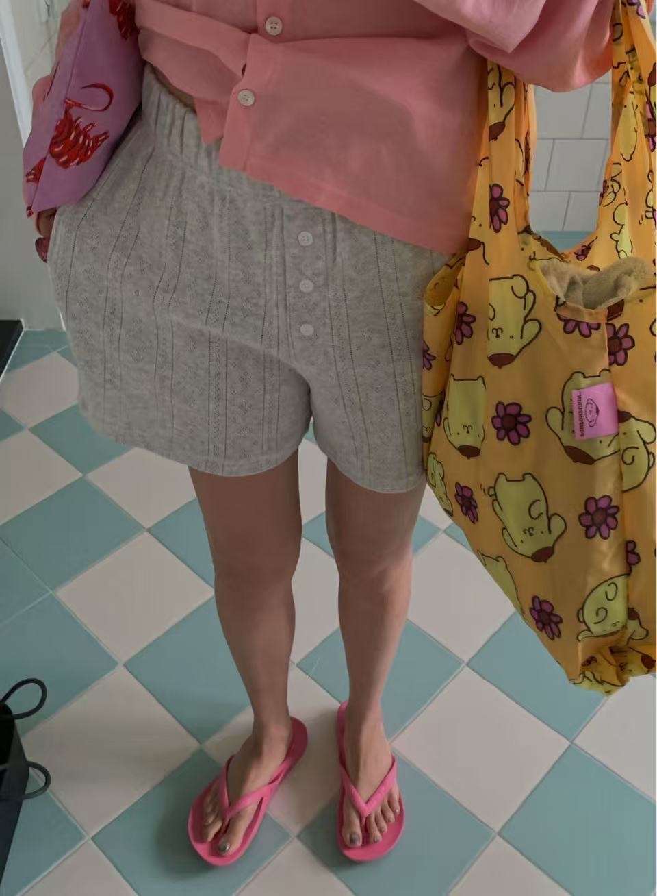 歐美隨性提花短褲✨