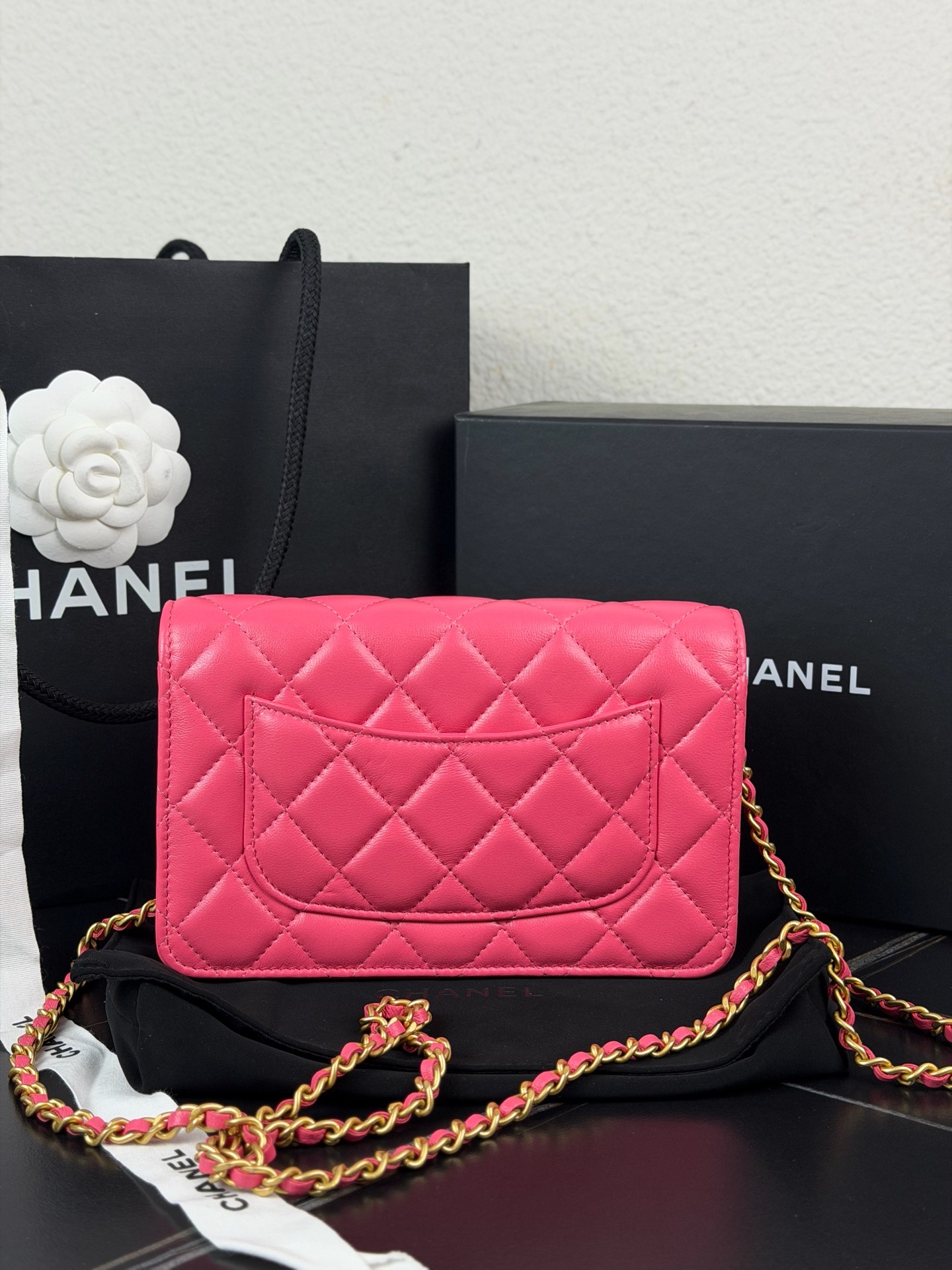 【預訂貨品】CHANEL 23s 粉色小羊皮 woc💳芯 片款