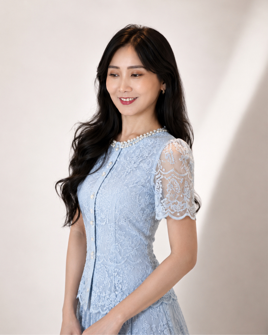 5126 Valentina Pearl with 2 Colour Lacey Set Wear