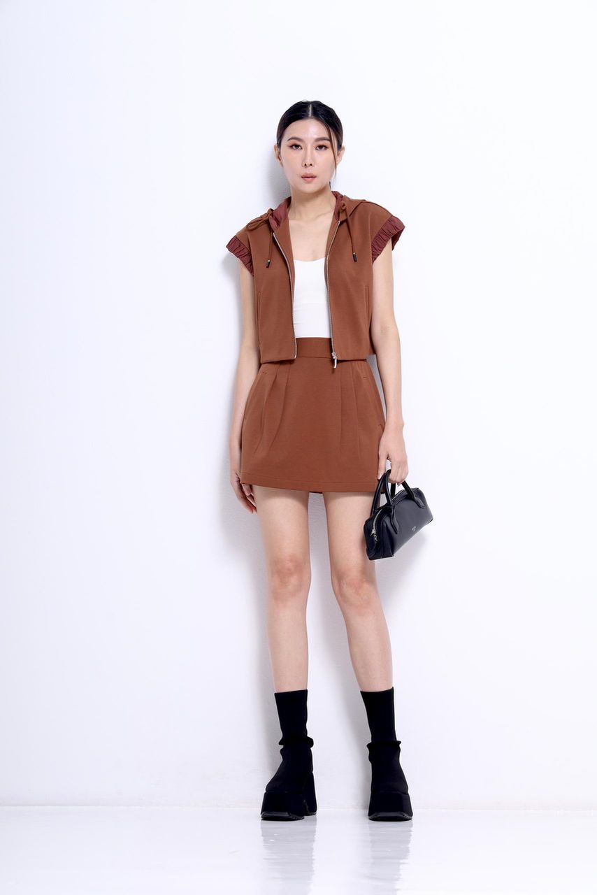 后面塑胶头套装裤裙 1403