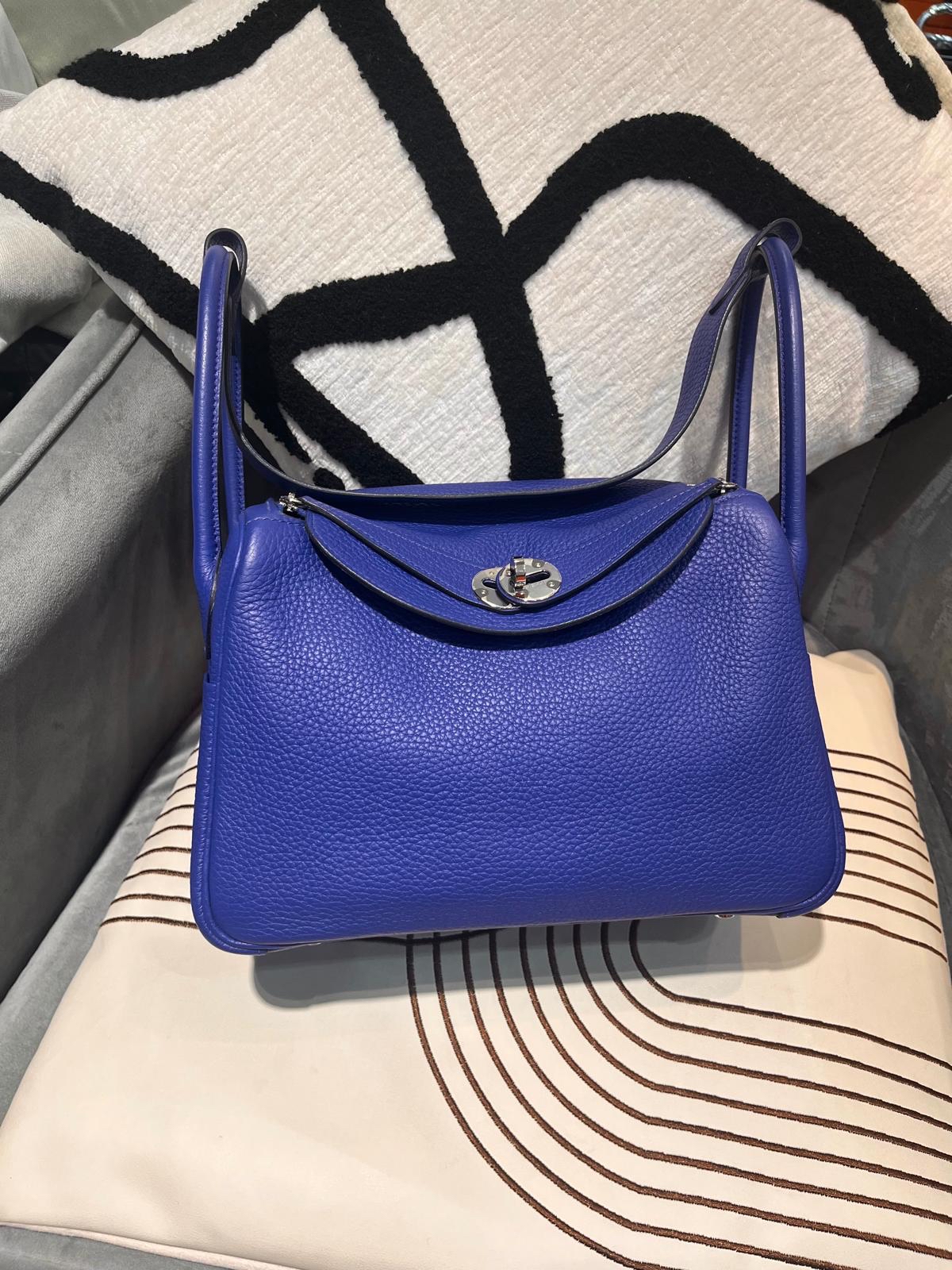Hermes Lindy 26 Stamp A 電光藍 100%Authentic, 98%New ☑️Dust bag