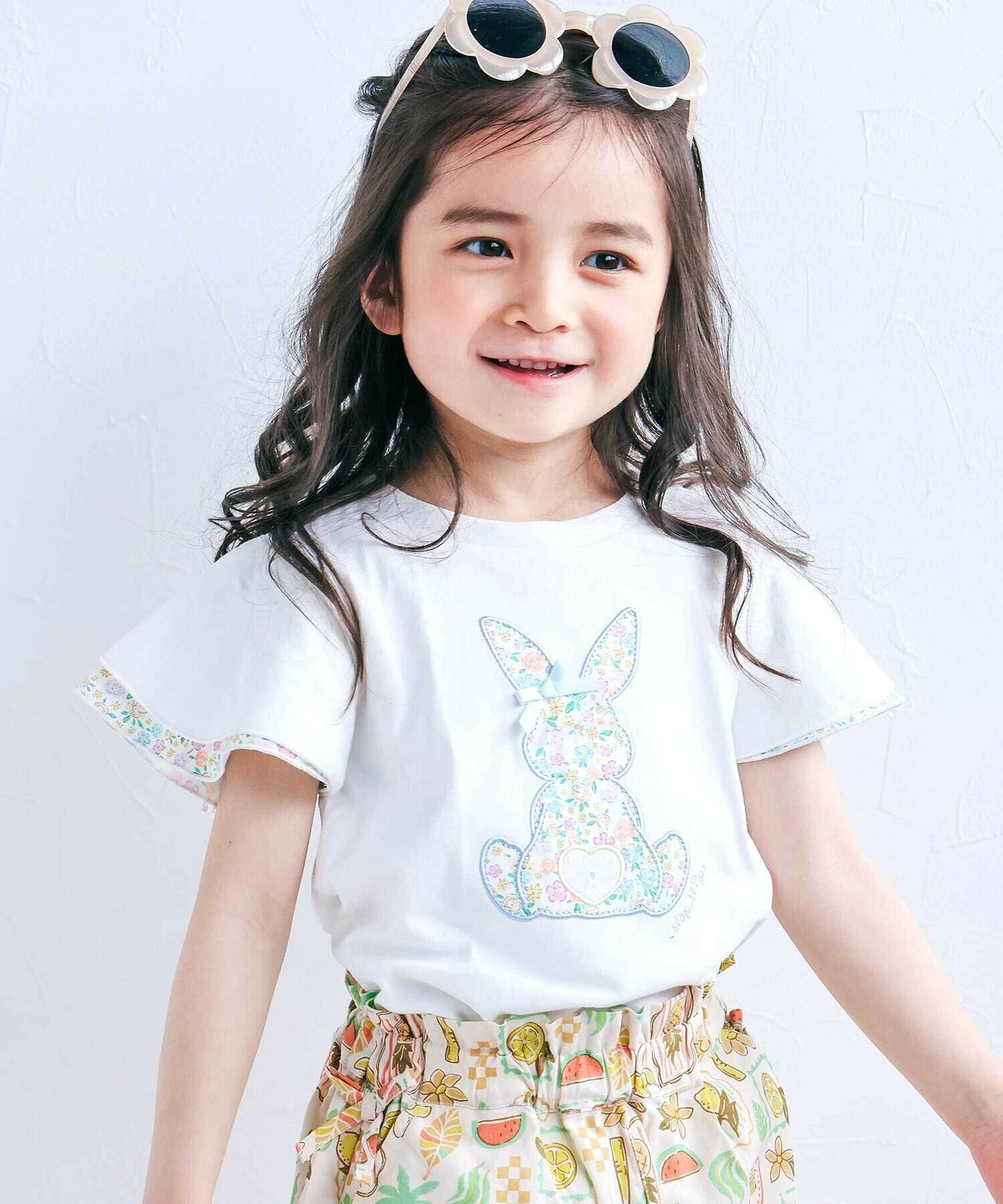 🆕【⭐訂購⭐】🌀 🇯🇵 日本直送 碎花兔仔圖案 飄逸雙層蝴蝶袖 上衣［2款選］🌀[ELDA-0149][260516]