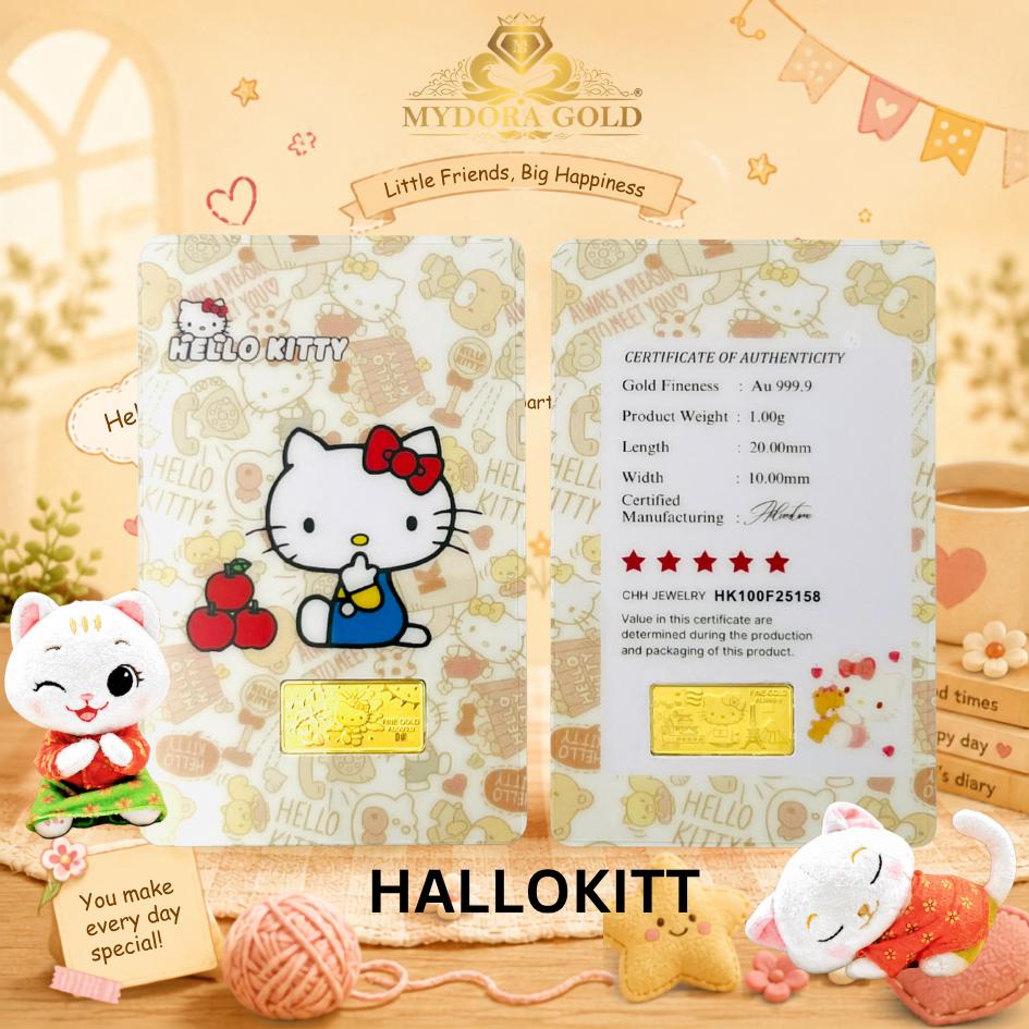 MYDORA 999.9 Gold Bar 1G AURI Friends Collection