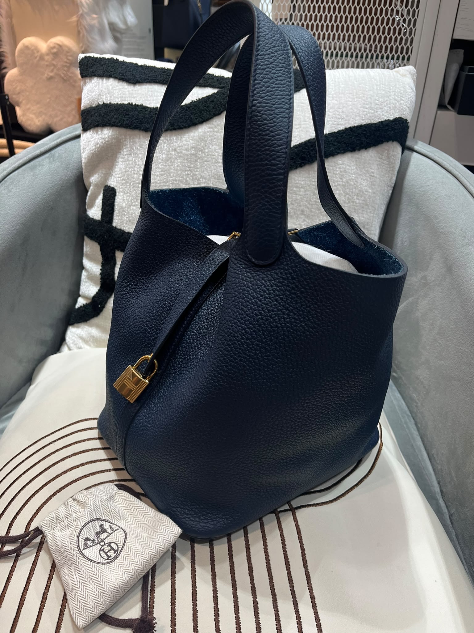 Hermes Picotin 22 Stamp U 100%Authentic, 95%New ✅Key Lock ✅Dust bag