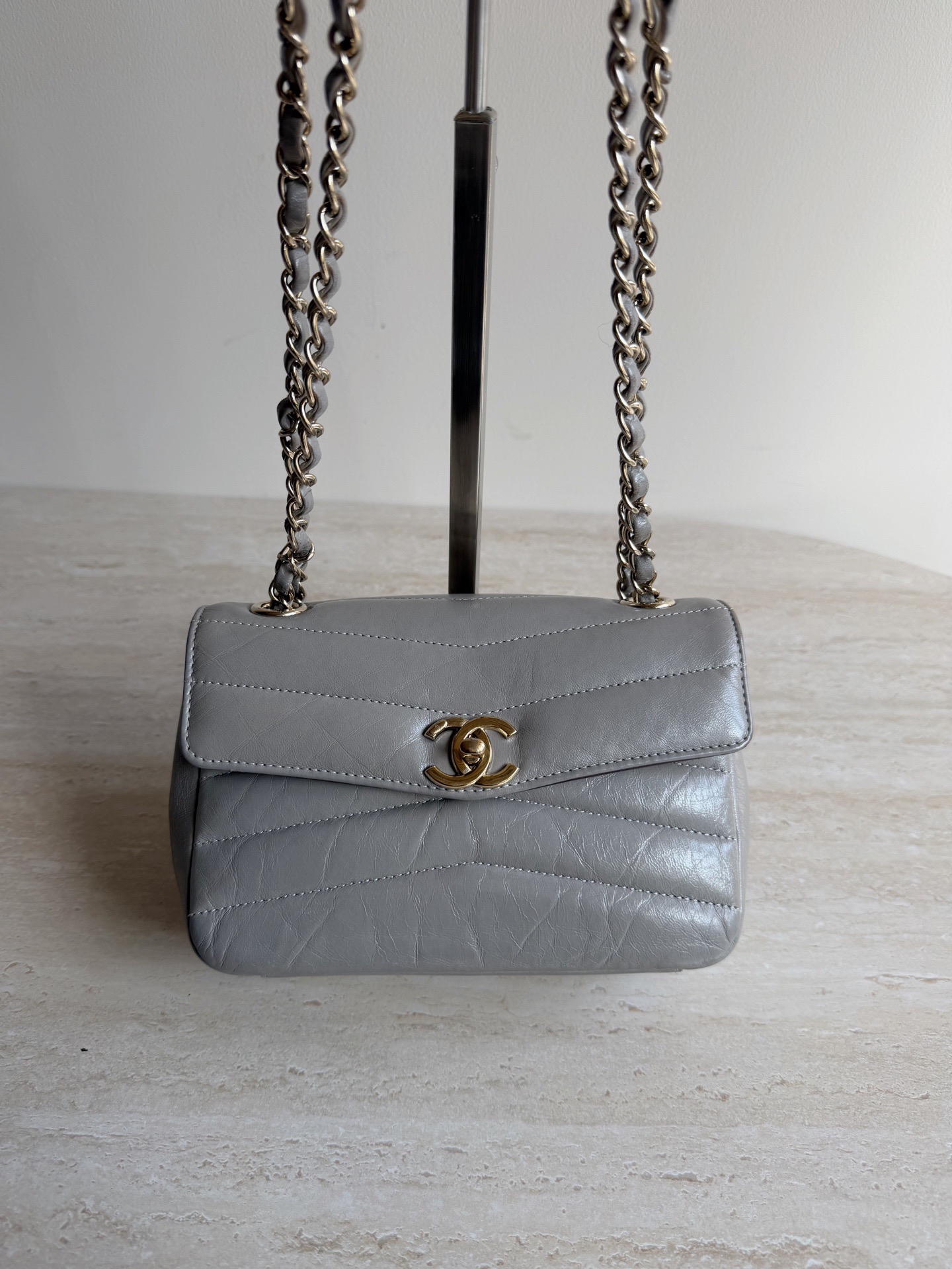 【預訂貨品】Chanel灰色方胖子