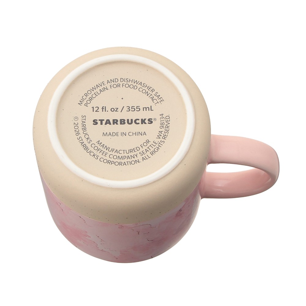 《日本🇯🇵 STARBUCKS 2026 Sakura🌸櫻花杯限定系列》【第一彈】 大理石紋馬克杯 355ml