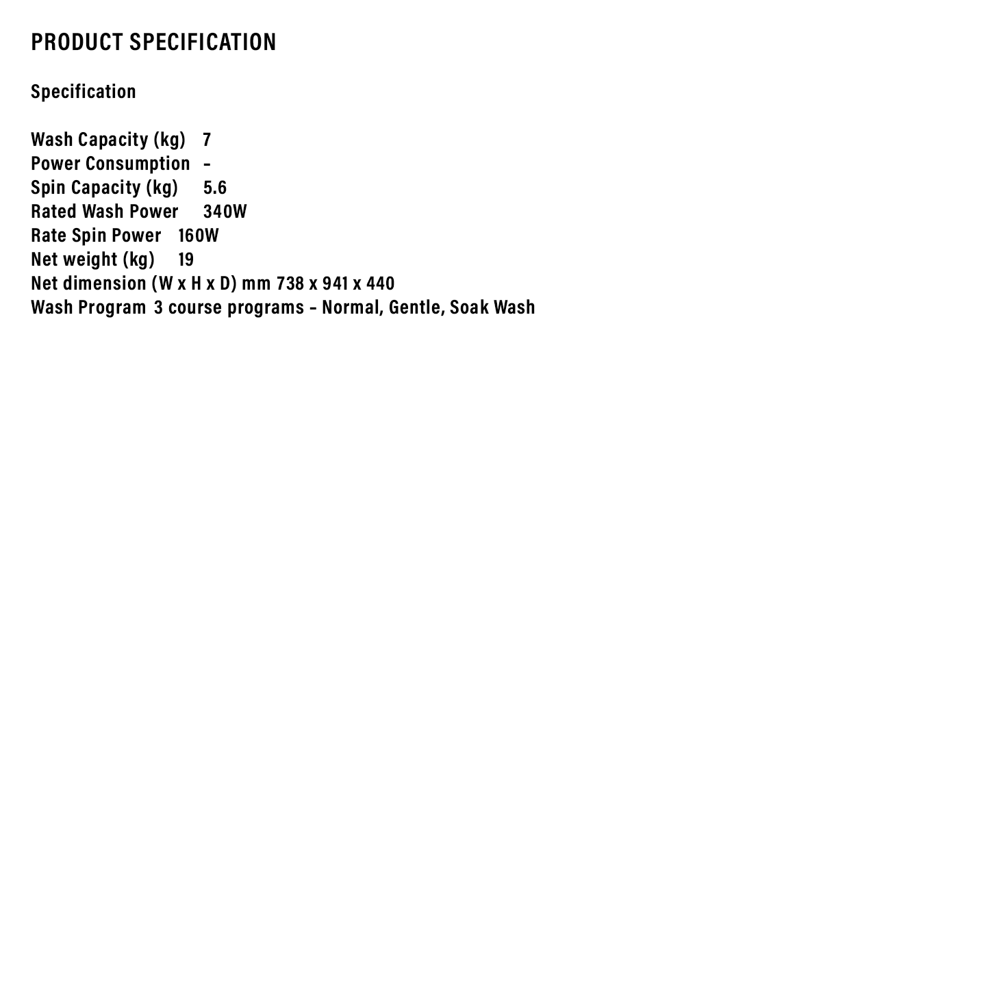 Sharp 7kg Semi-Auto Washing Machine (EST7015)