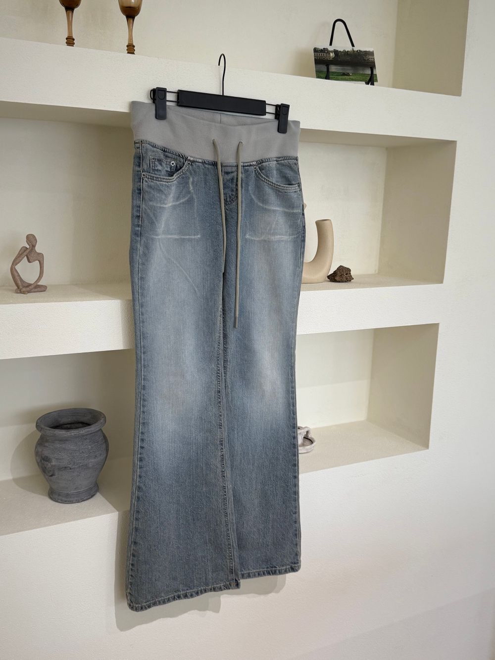 Banding Drawstring Bootcut Jeans