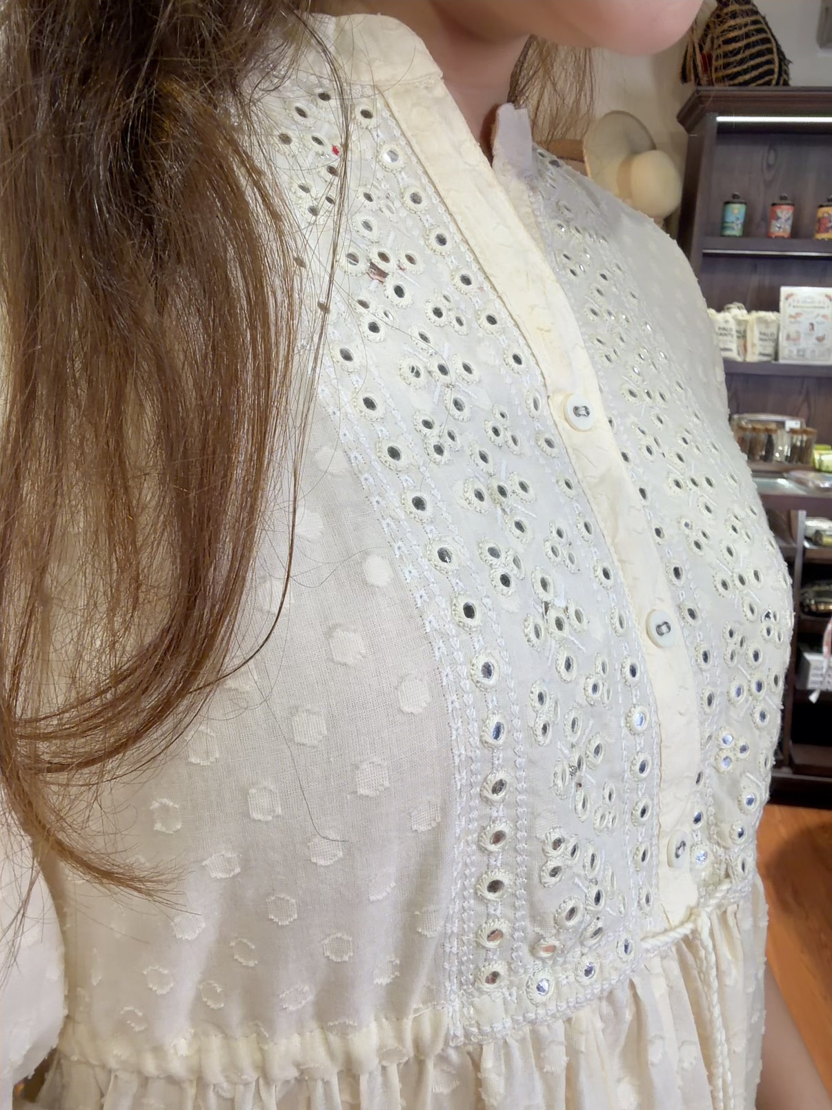 2223 Beige with Mirror Emb Short OP 35"