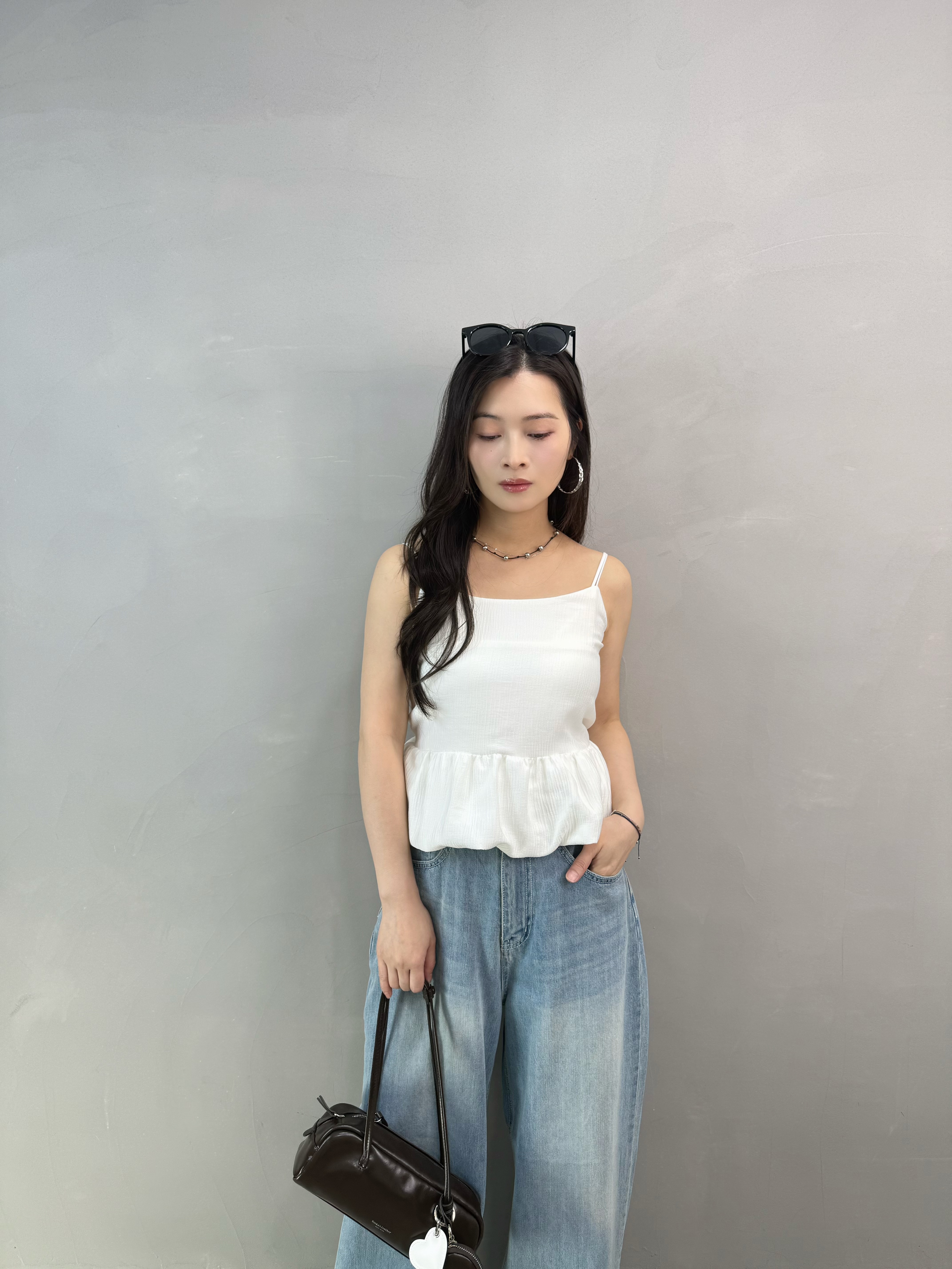 W73 露背泡泡吊帶