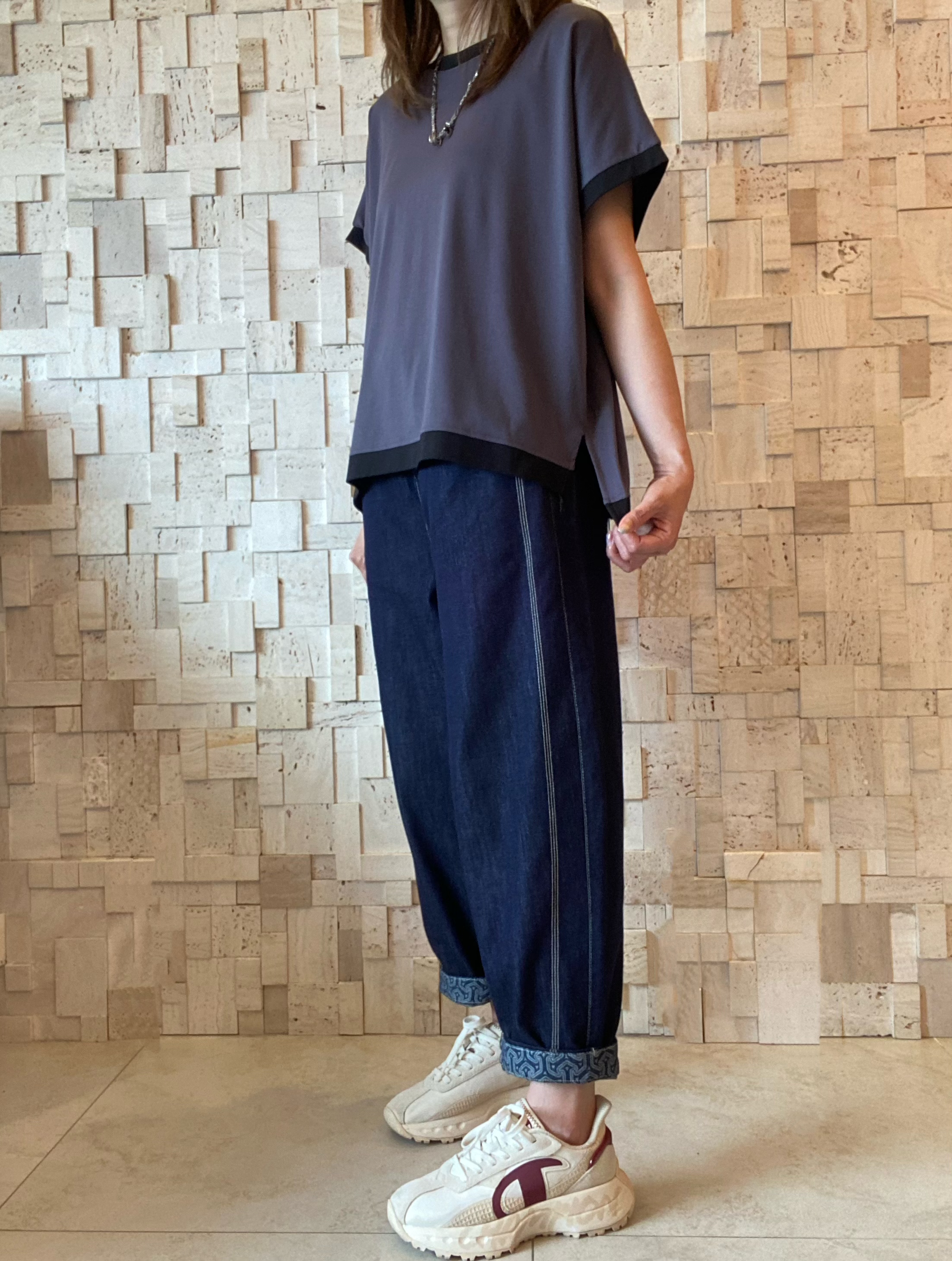 #2094 簡約撞色圓領Top 🔥