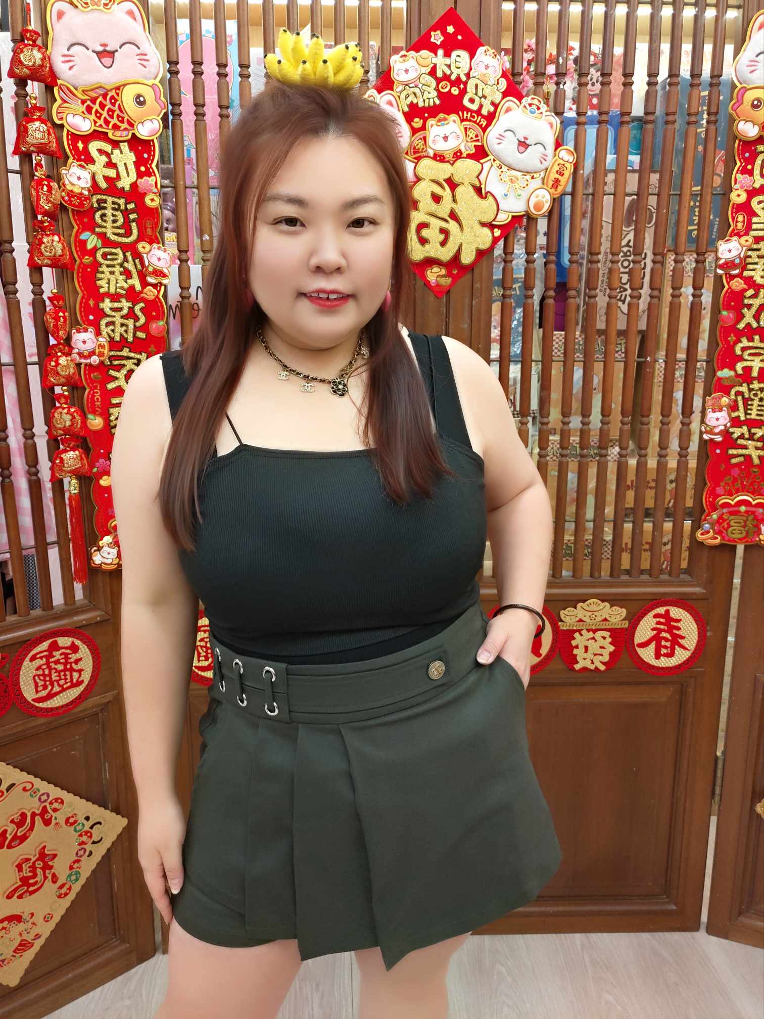 NBB05 TW#3905 韩版帅气前裙后裤设计裤裙