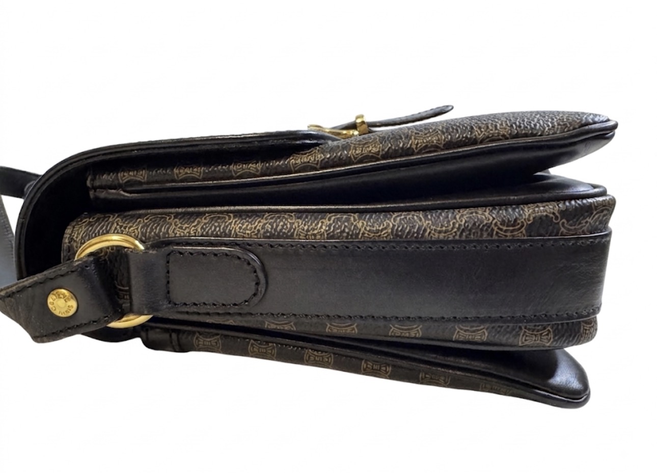Celine Black Macadam Shoulder Bag