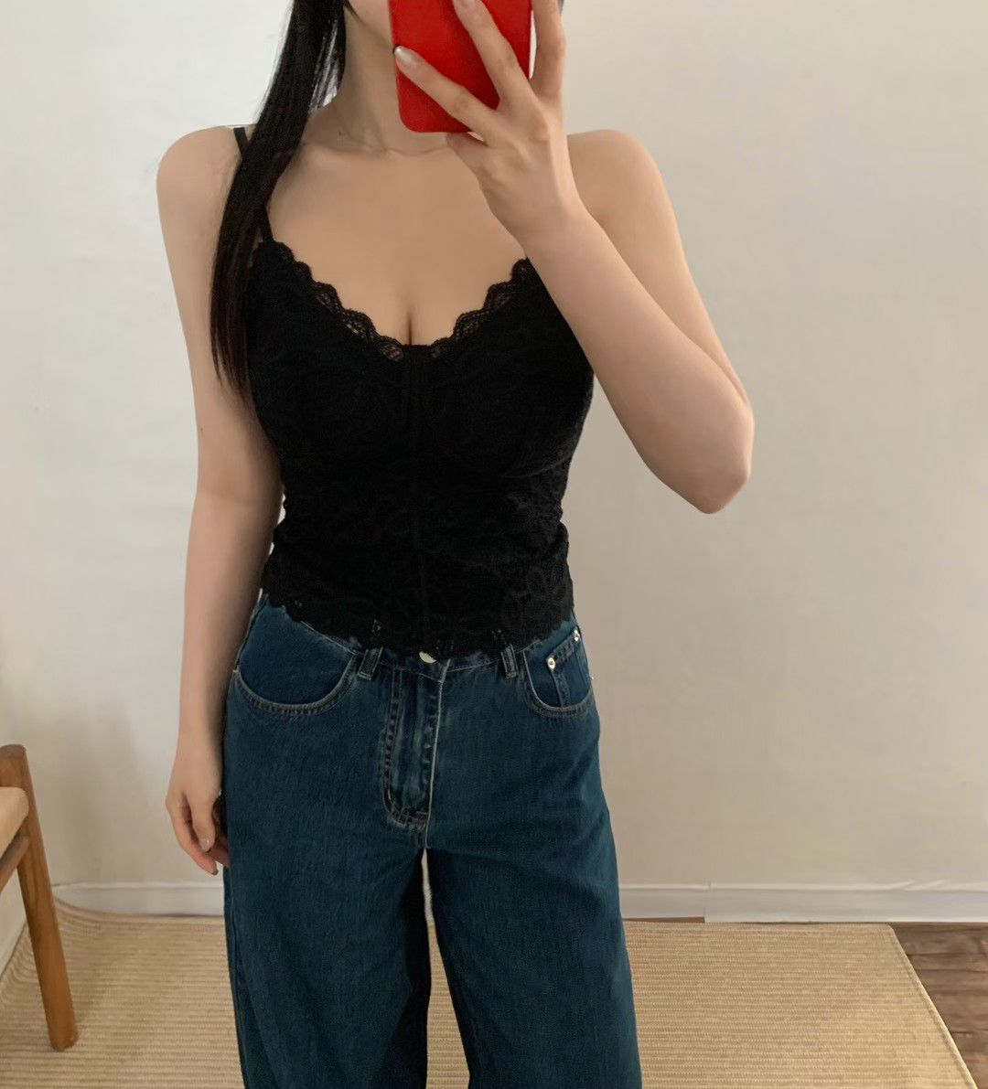 ♥︎法式貝殼縷空蕾絲冰感bra-top