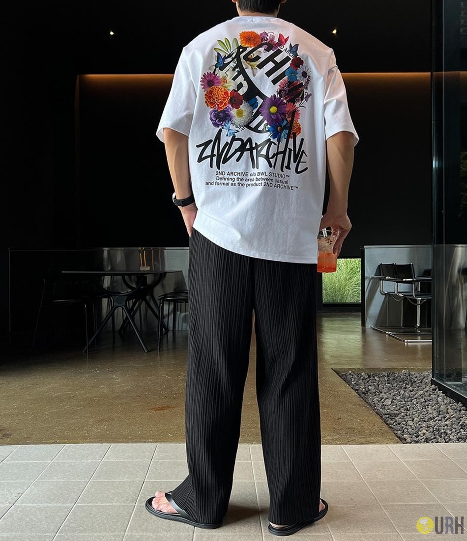 【100%保證韓國直送】韓系 2ND ARCHIVE 繁花轉印藝術寬鬆短袖 Tee 👕 [4 color] RG114958