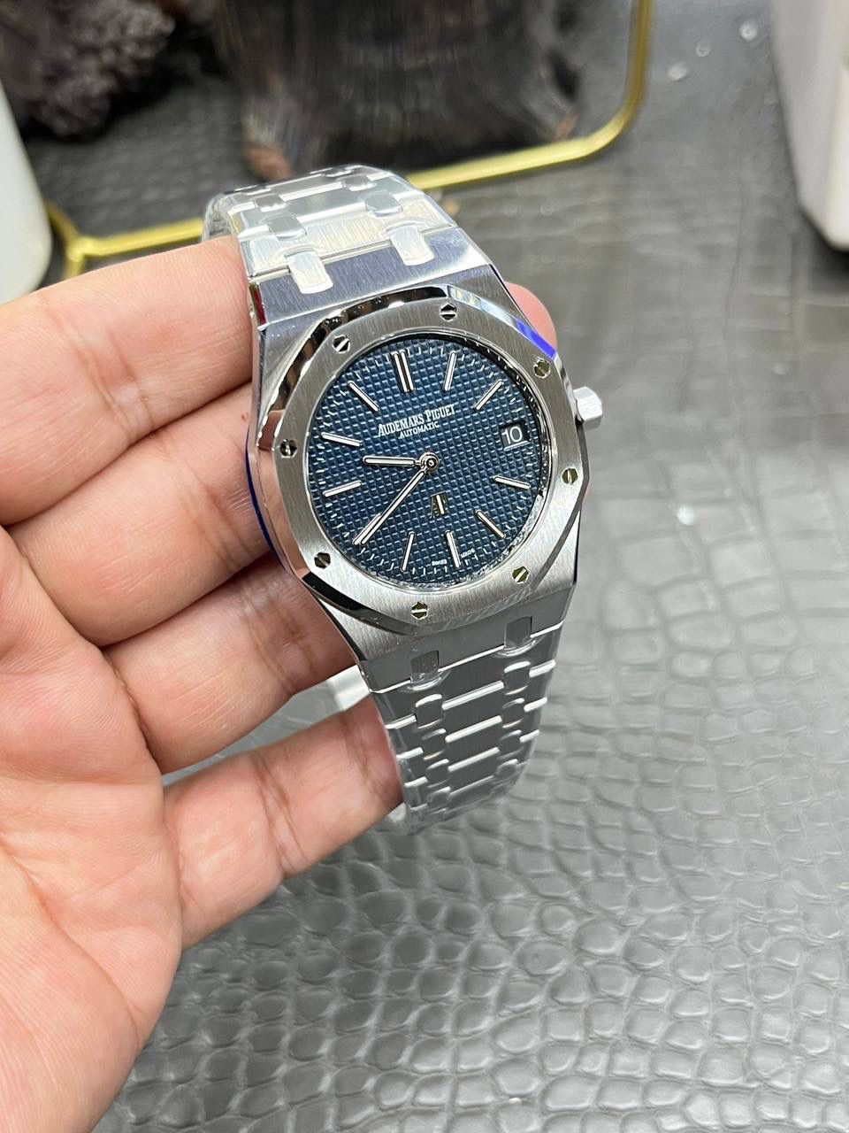 🚀爱彼16202ST皇家橡树系列/39mm两针盘蓝面/西铁城9015改Calibre7121全自动机械💯