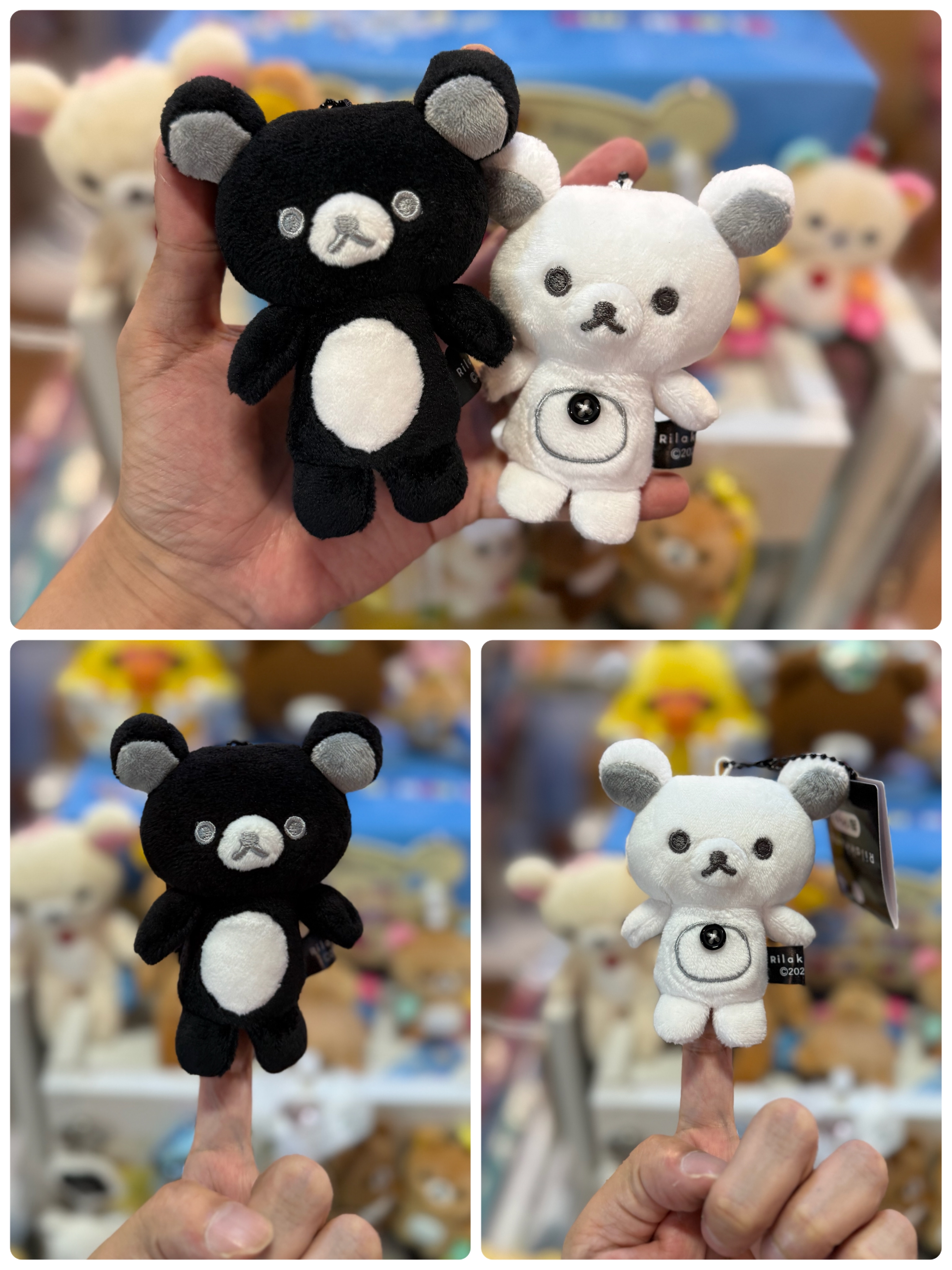 《現貨》全新Rilakkuma黑白造型指偶掛飾