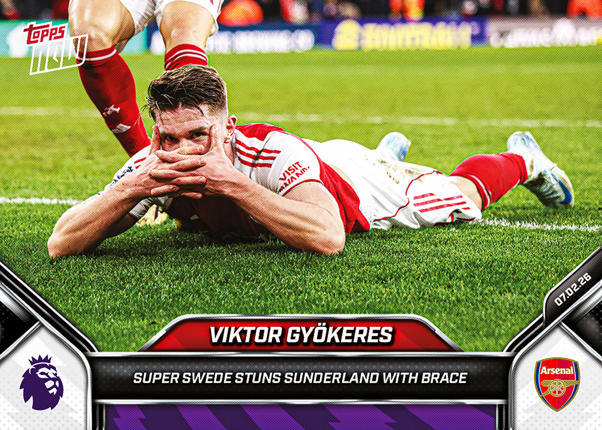 Viktor Gyökeres - 2025/26 Premier League Topps NOW #129 阿仙奴紀念卡｜PR 100