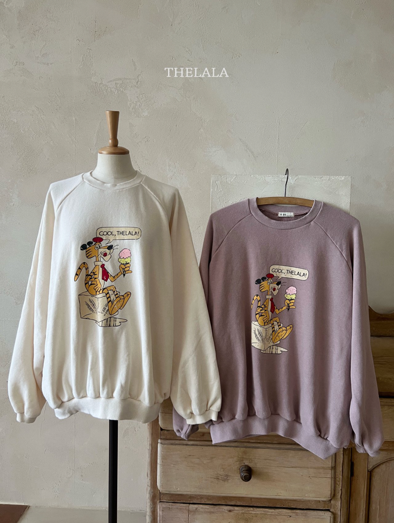 🌸預訂 韓國直送🌸🇰🇷THELALA兩色親子款老虎印花衛衣