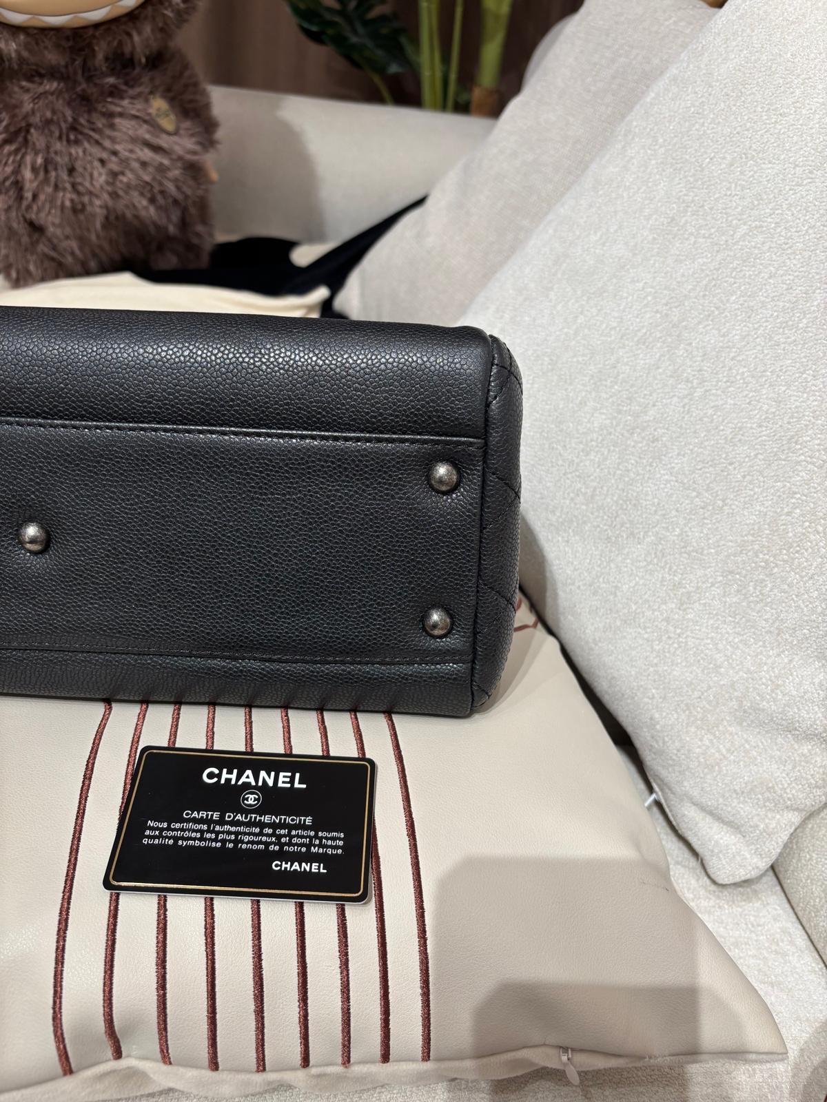 Chanel chain tote bag Caviar Skin grey 100%Authentic,95%new ✅22card✅dust bag 