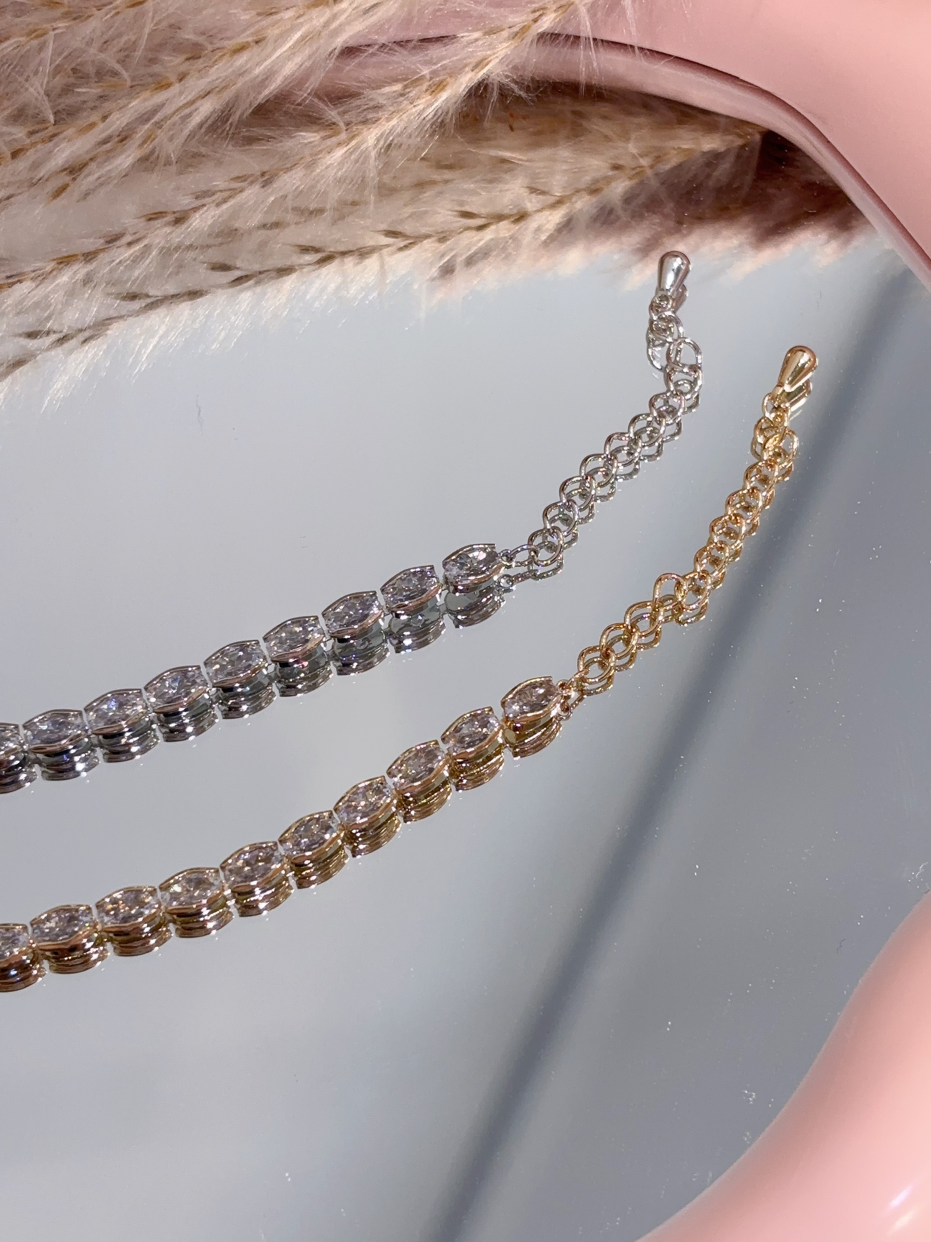 日常百搭简约钻石手链