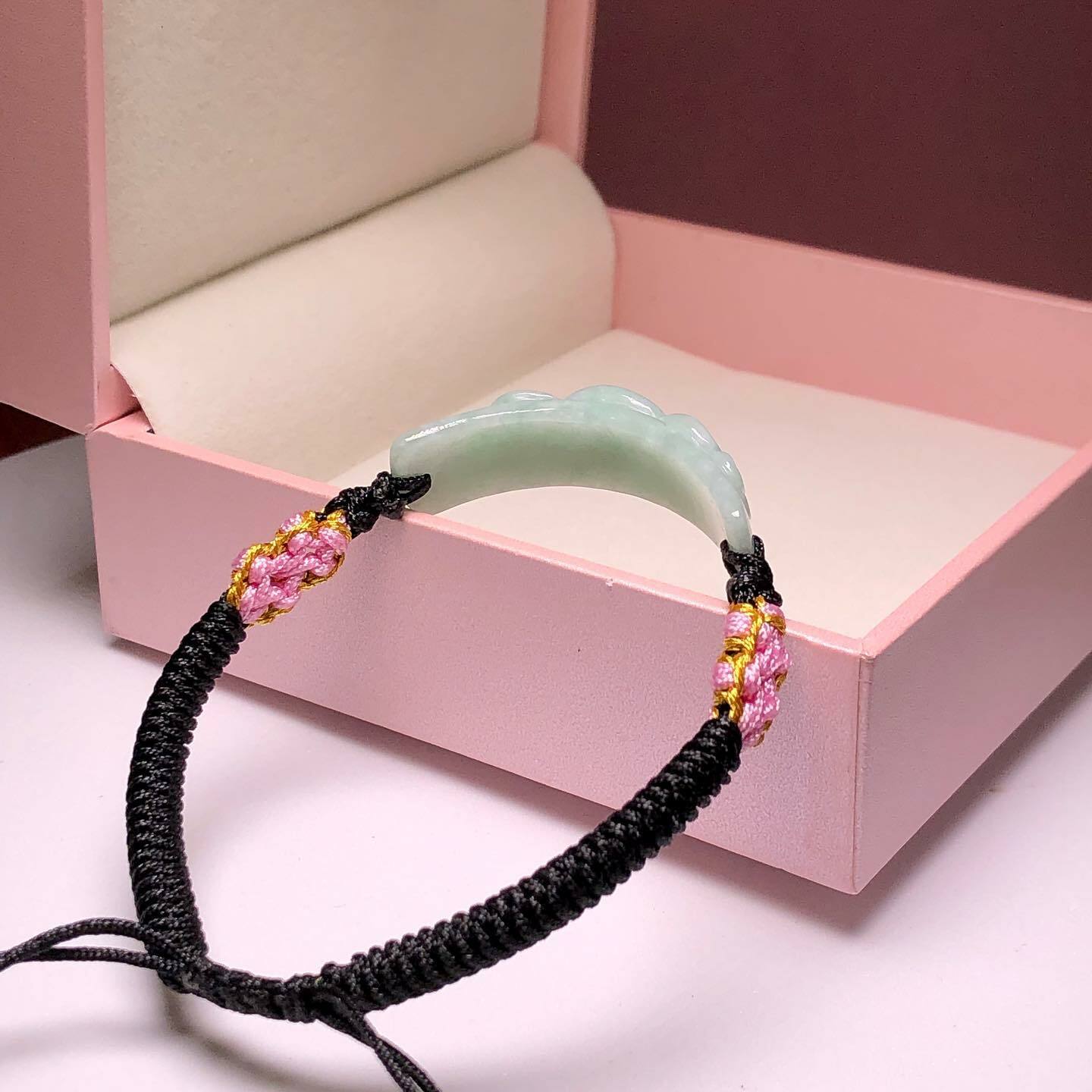 翡翠如意手牌配可調手繩