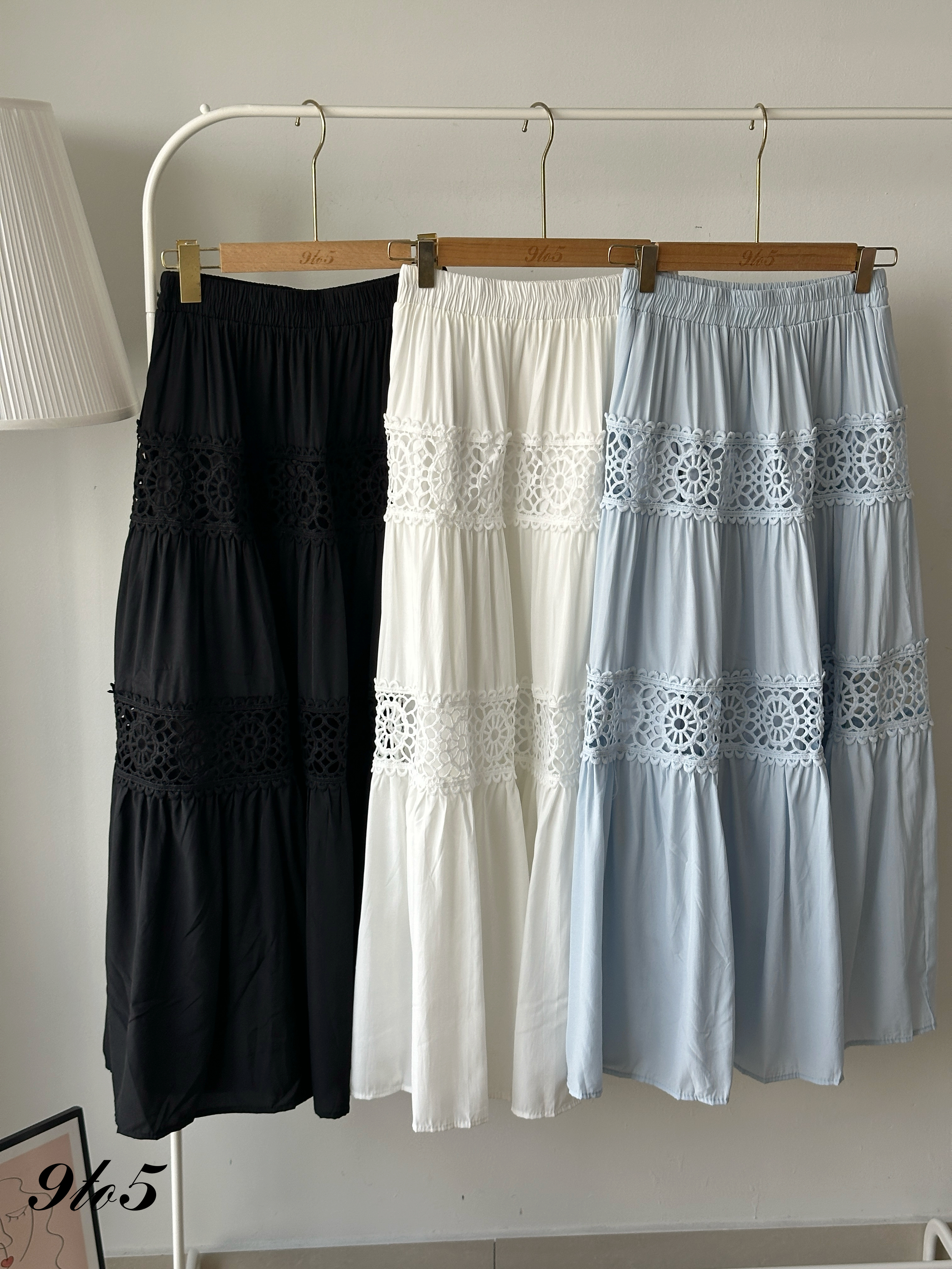 S1901 Bohemian Layered Skirt - 3 Colors 