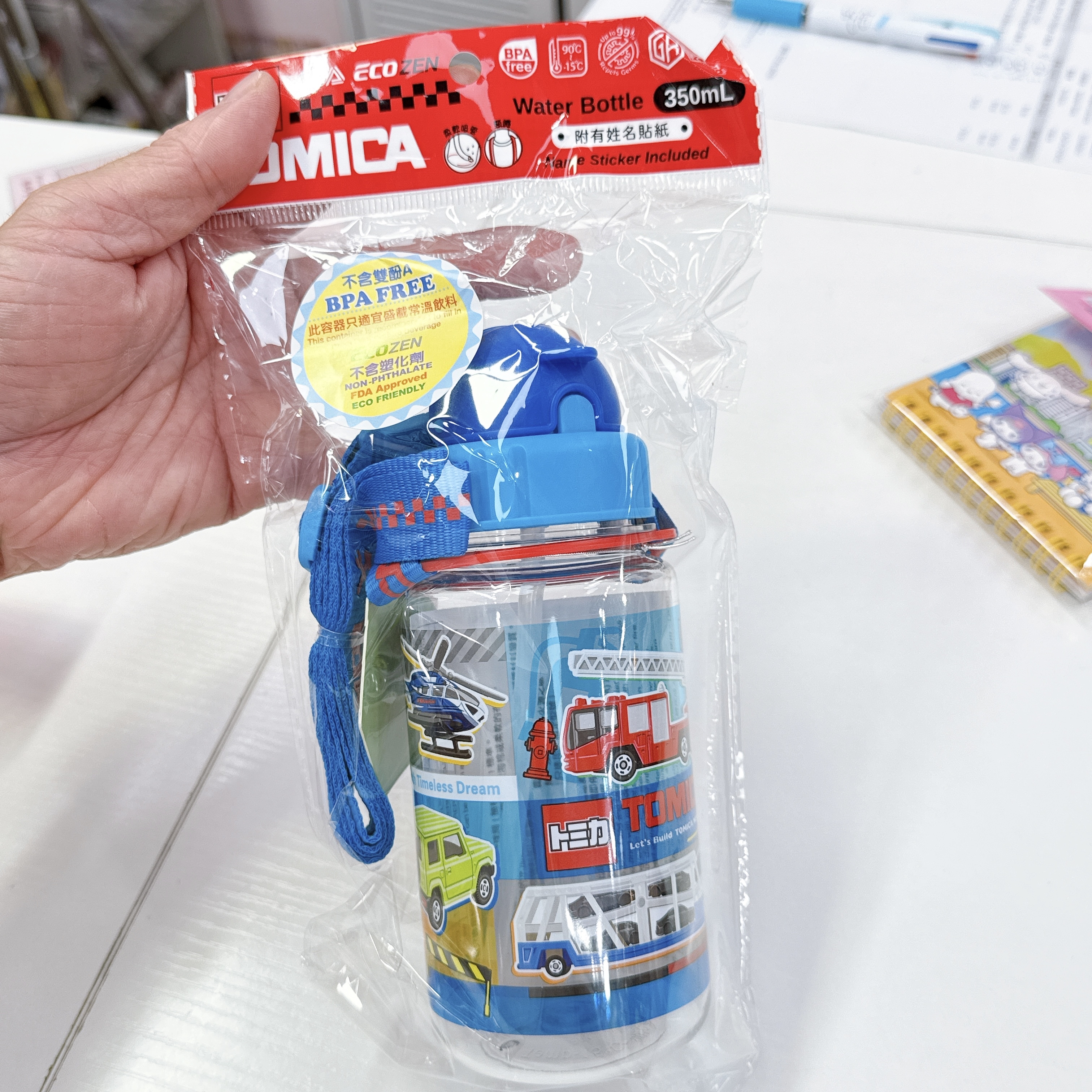 Tomica 350毫升飲管水樽 可以斜孭 