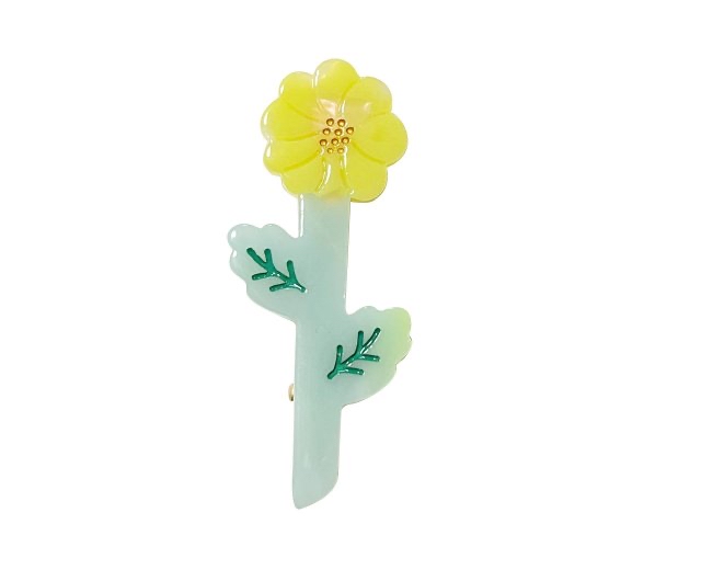 小黃菊 髮夾 鴨嘴夾 細夾