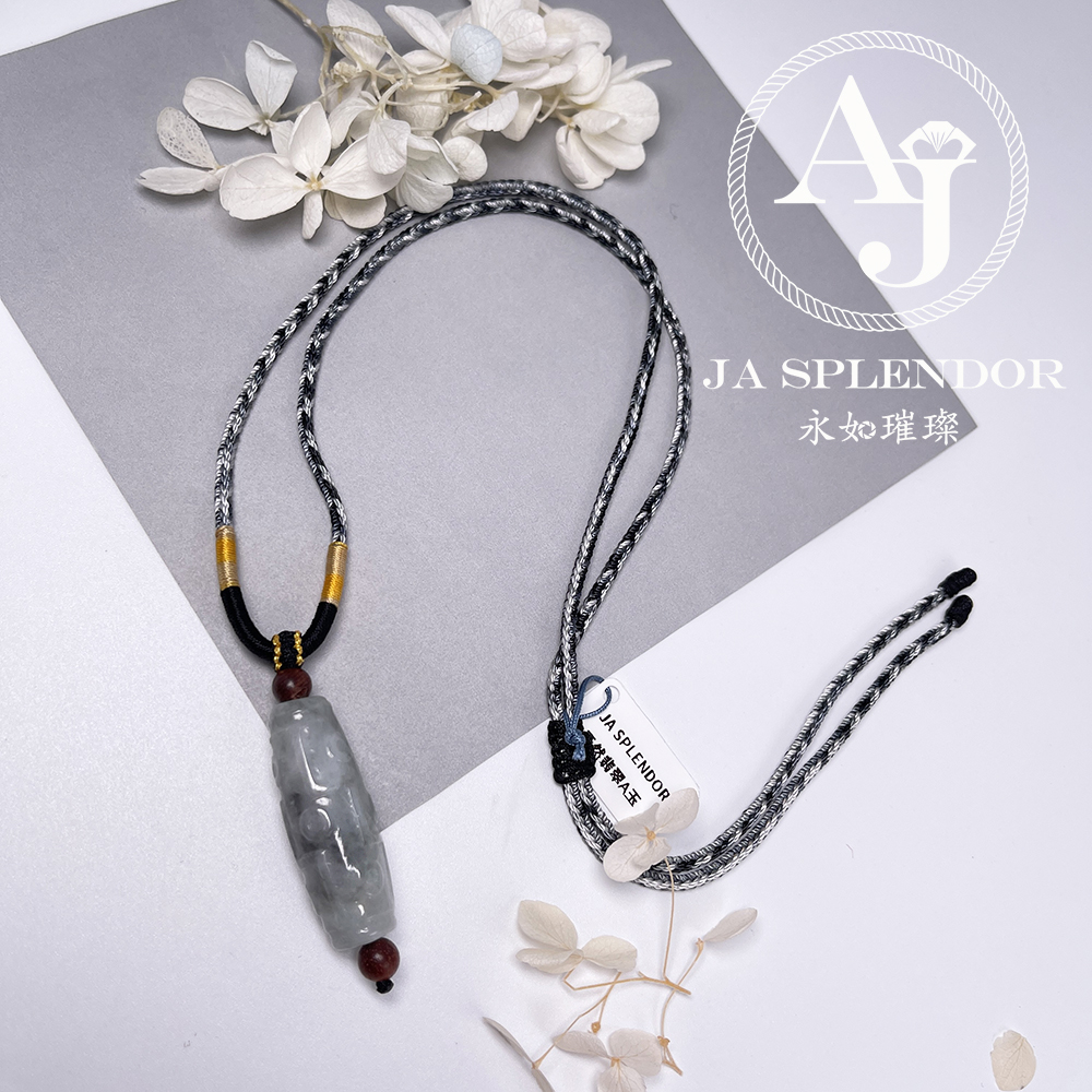 JN-3073，3074 天然翡翠A玉  九眼天珠形路路通