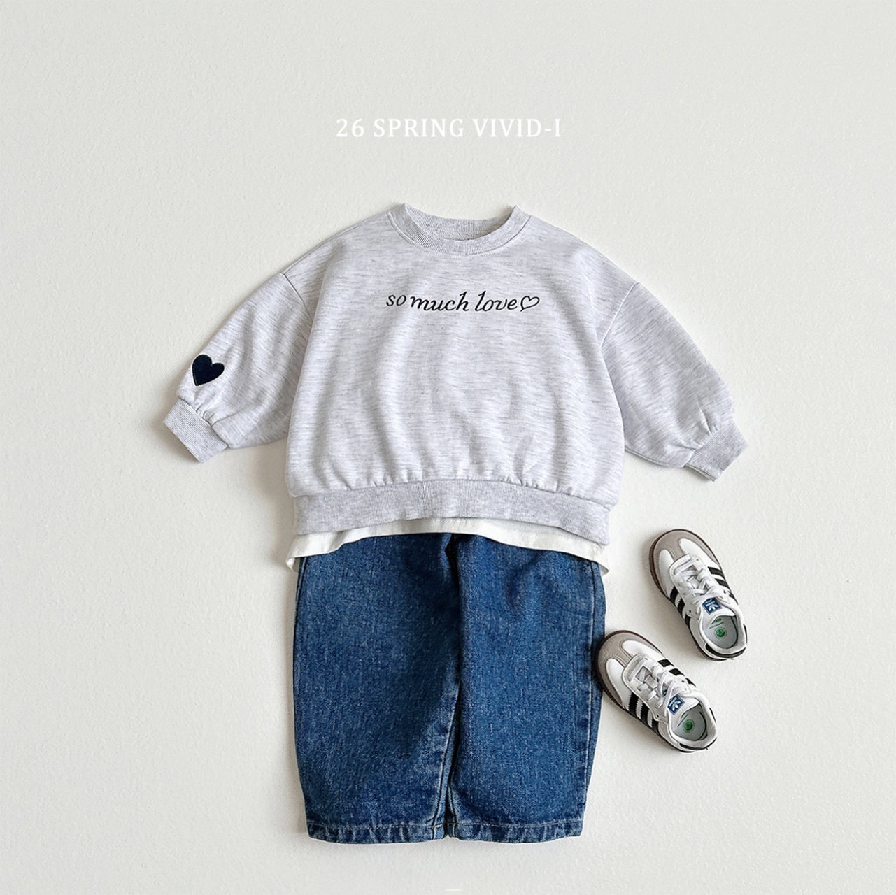 🌸預訂 韓國直送🌸🇰🇷VIVIDI三色so much love印花寬鬆衛衣