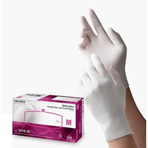 Tronex #H3010 Latex Powder-Free Examination Gloves (Natural, 100's/box)