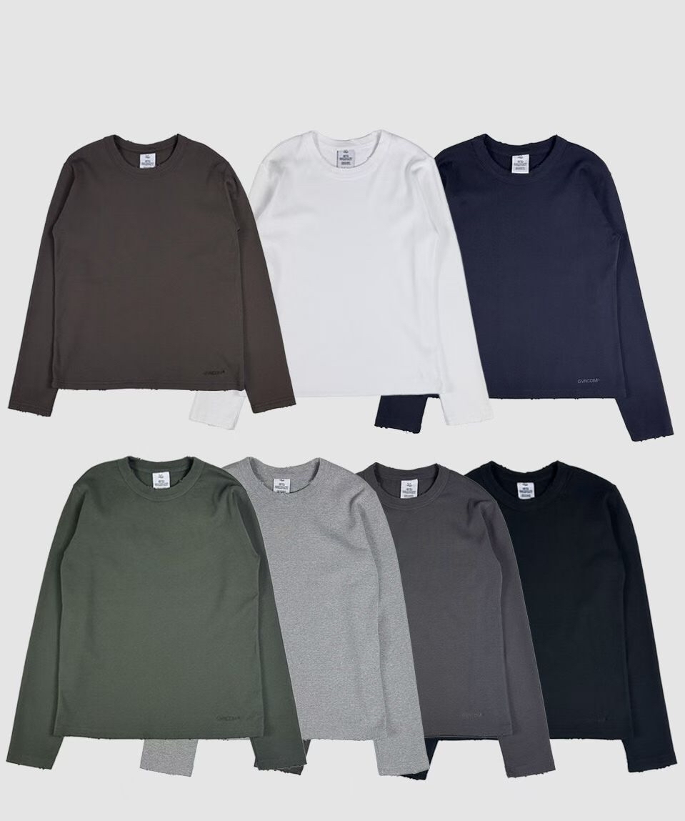 Basic long sleeve cotton tee