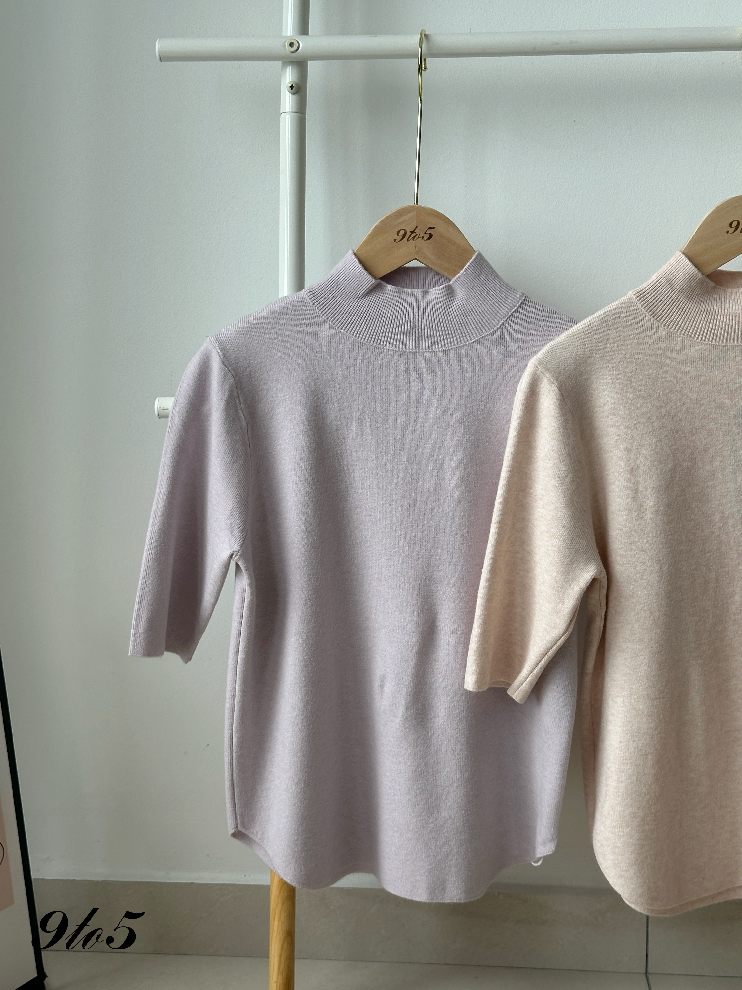T4250 Mock Neck Half Sleeve Top - 4 Colors 