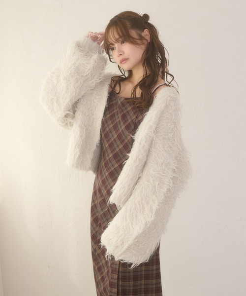 毛絨絨淨色外套