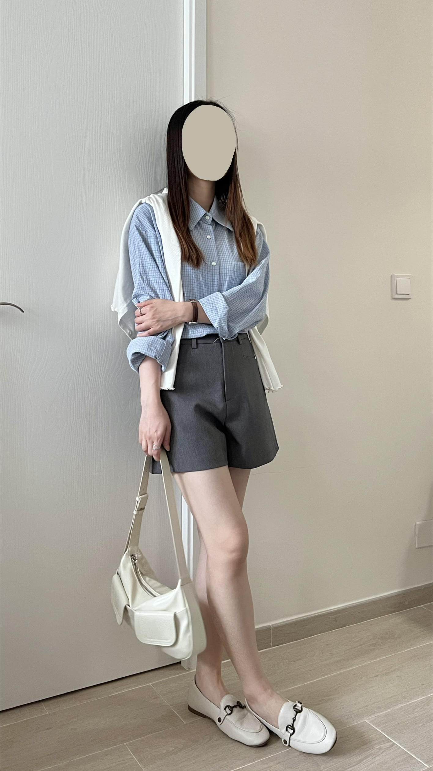 A cut俐落短褲 送皮帶 百搭不易皺