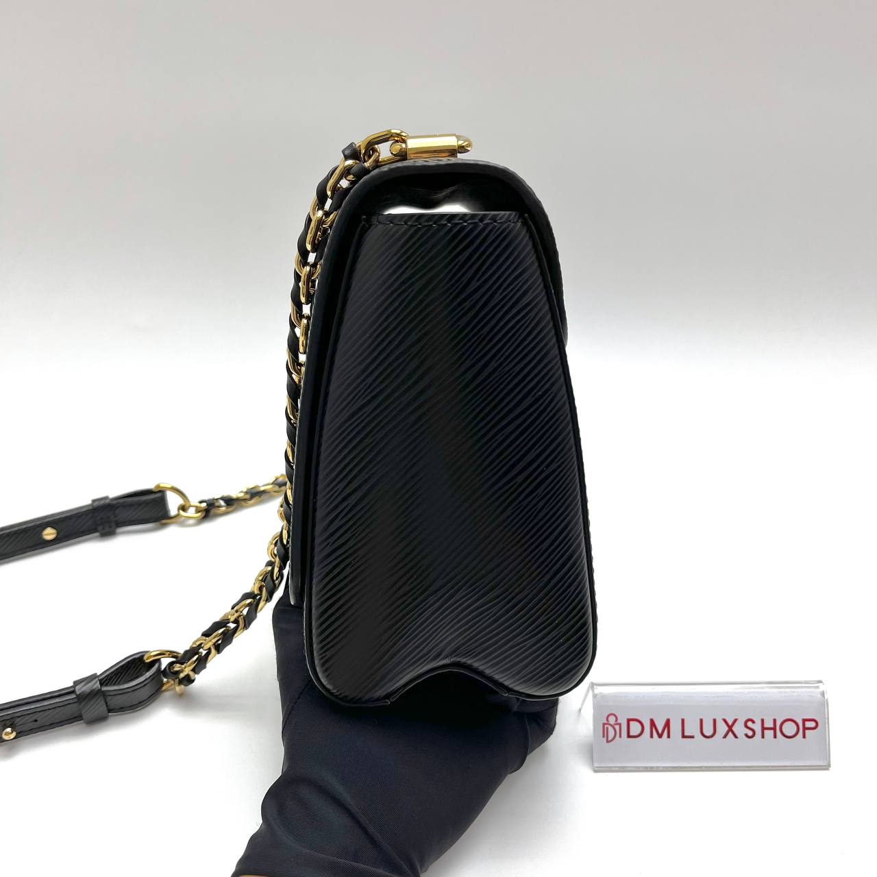 LV Black Epi Leather Twist MM GHW