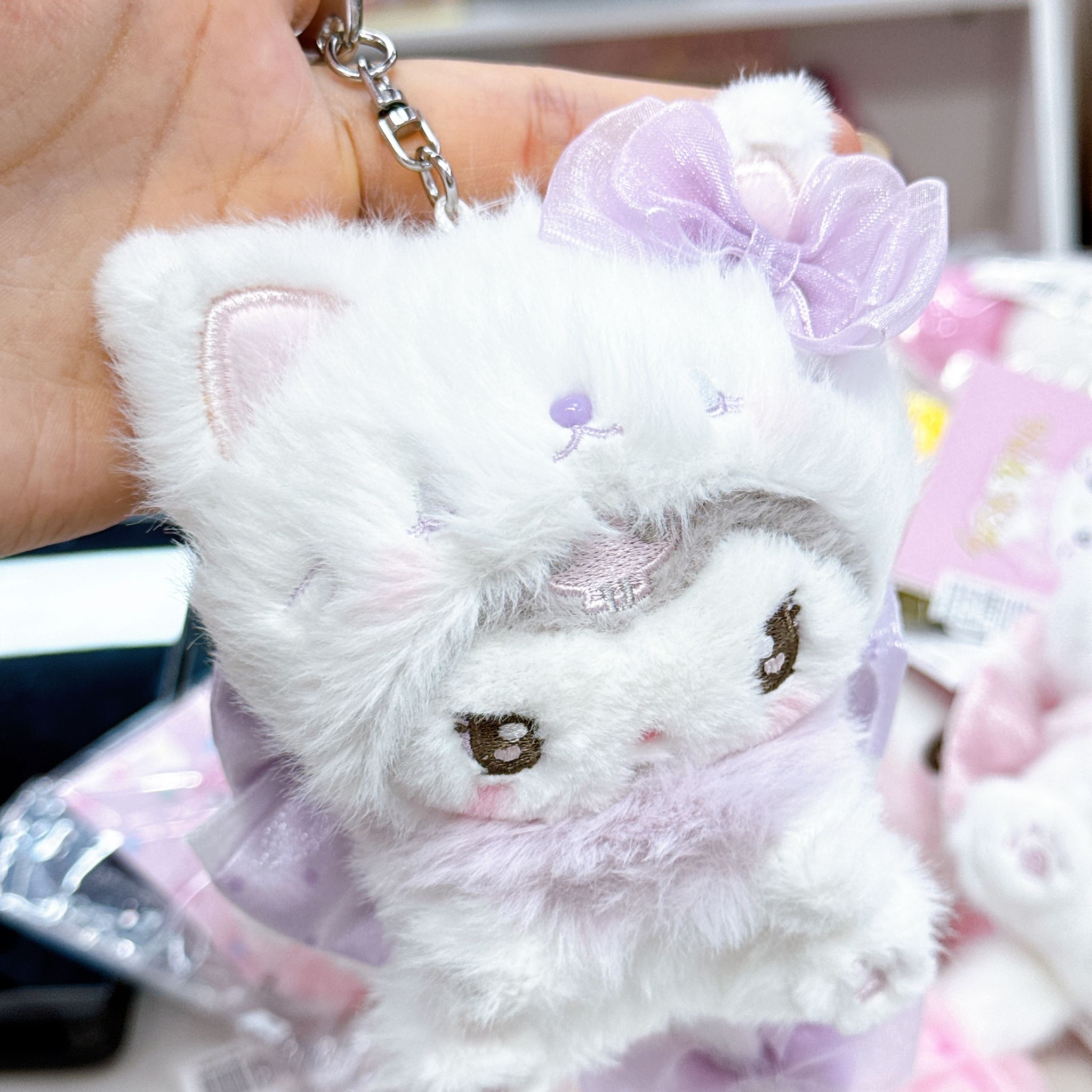 日本直送日本版白色貓咪系列公仔掛飾