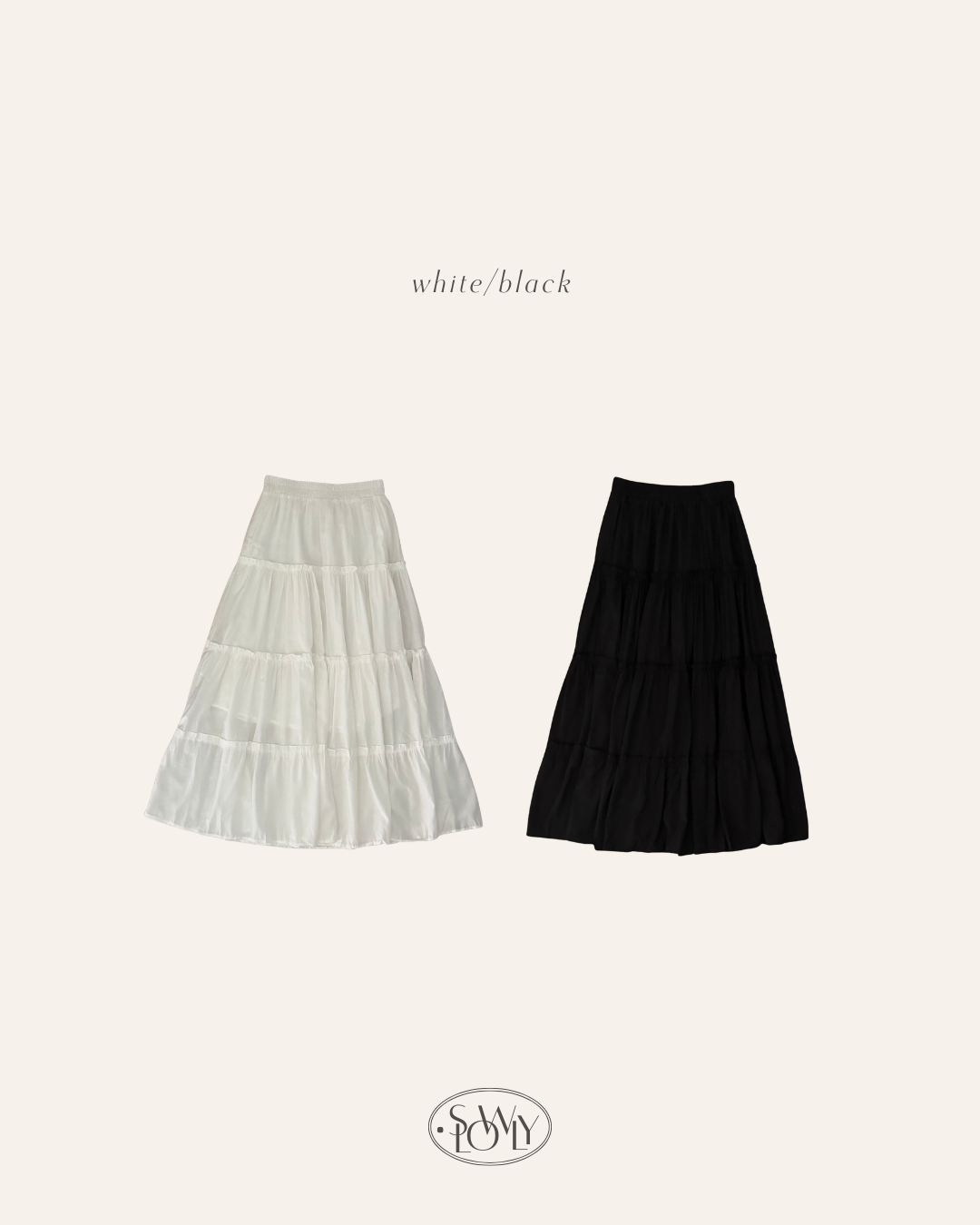 蓬蓬感蛋糕長裙(兩色入)