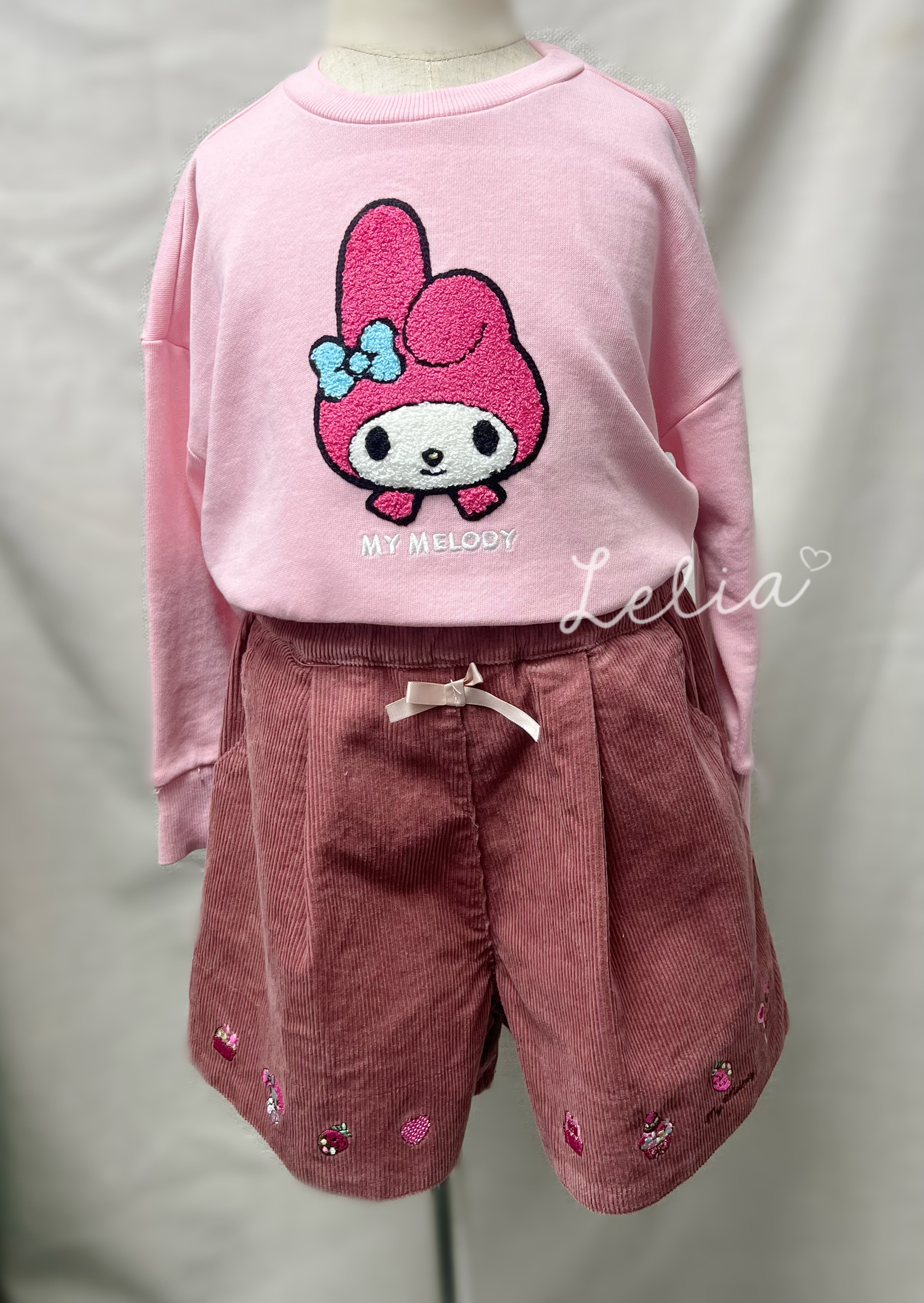 ▫️現貨▫️anyFAMxSanrio 登芯絨短褲Melody Kuromi 玉桂狗