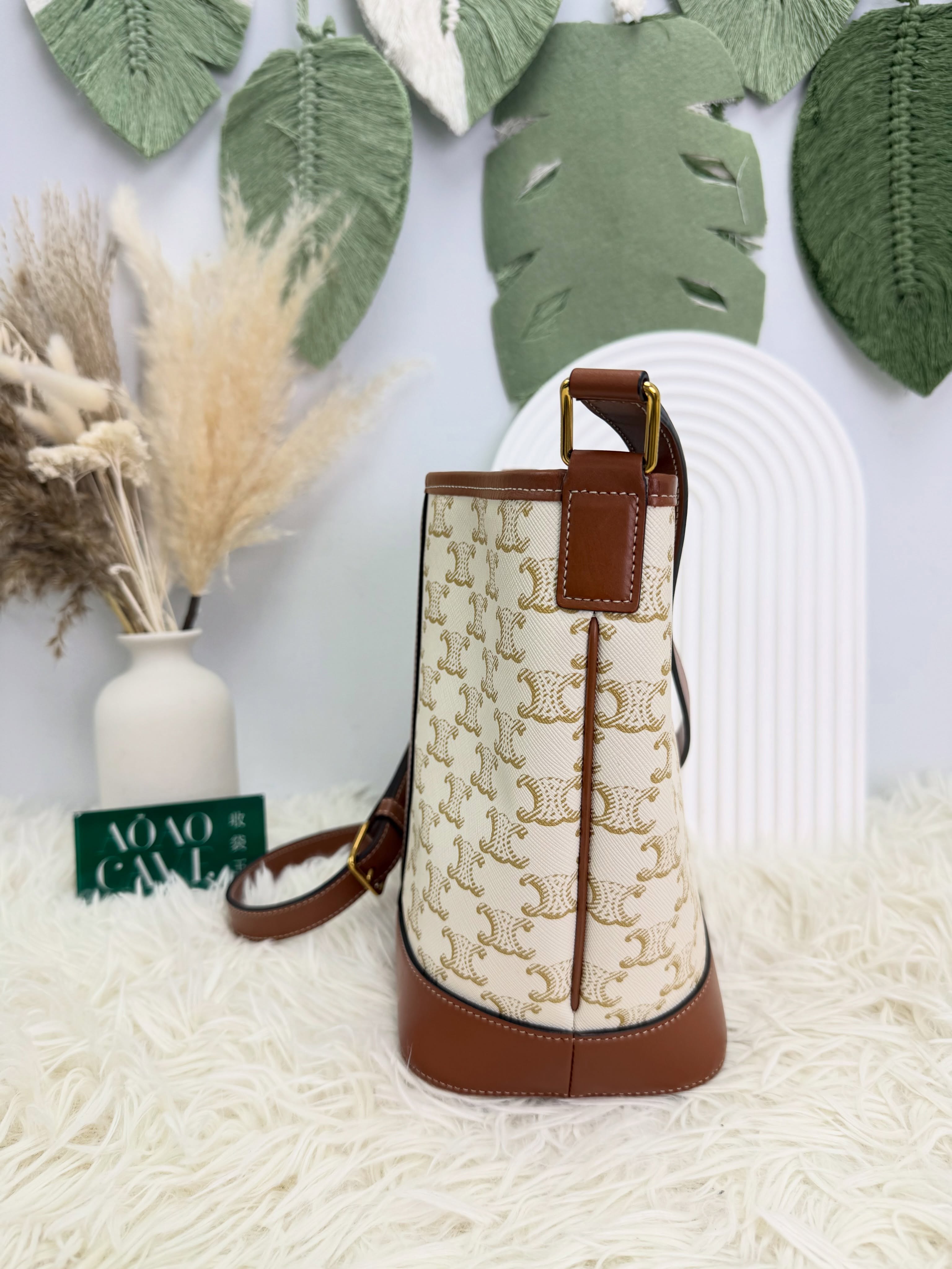 Celine 👜 PRE OWNED 🛍️ 棕色老花 水桶包 small🤎 有塵袋 有單 