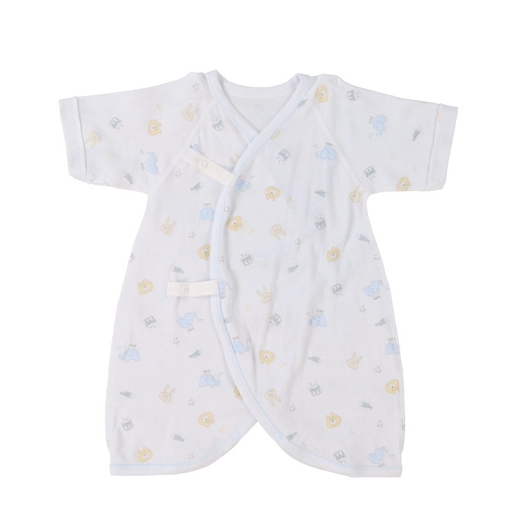 🇯🇵限量預訂 日本直送🇯🇵日本製淺藍色動物樂器印花新生兒純棉打底五件套