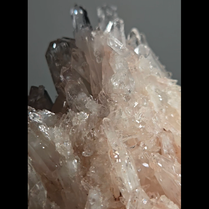 Pink Lemurian cluster with rainbows - LQ188