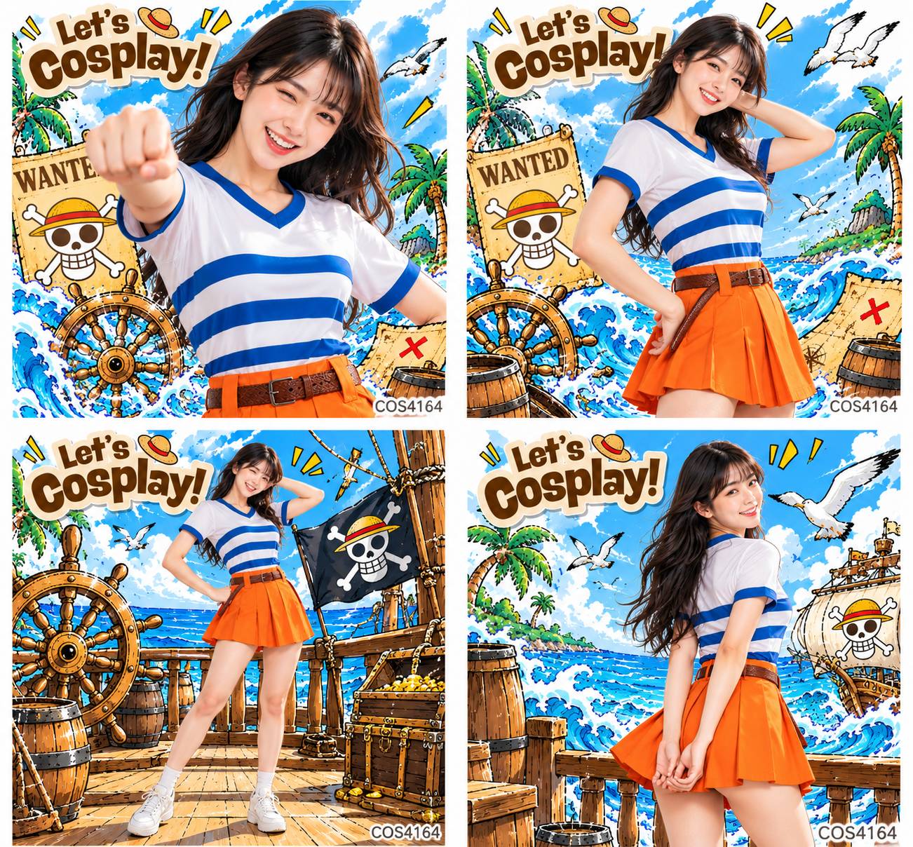 成人航海王One Piece海賊王服裝 娜美角色扮演服
