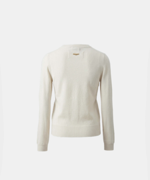 Fine Merino Wool Knit Henley Neck - Cream