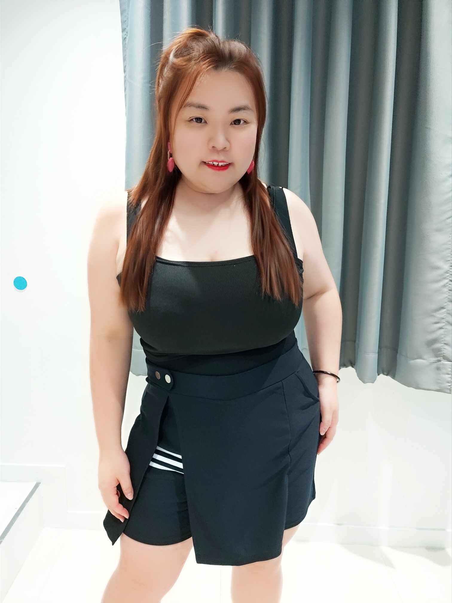 ENB04 PP05 边三白线前裙后裤裤裙