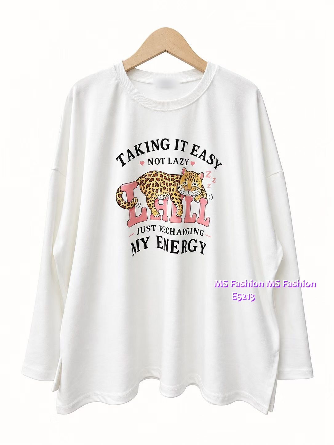 E5213 可愛老虎仔oversize tee